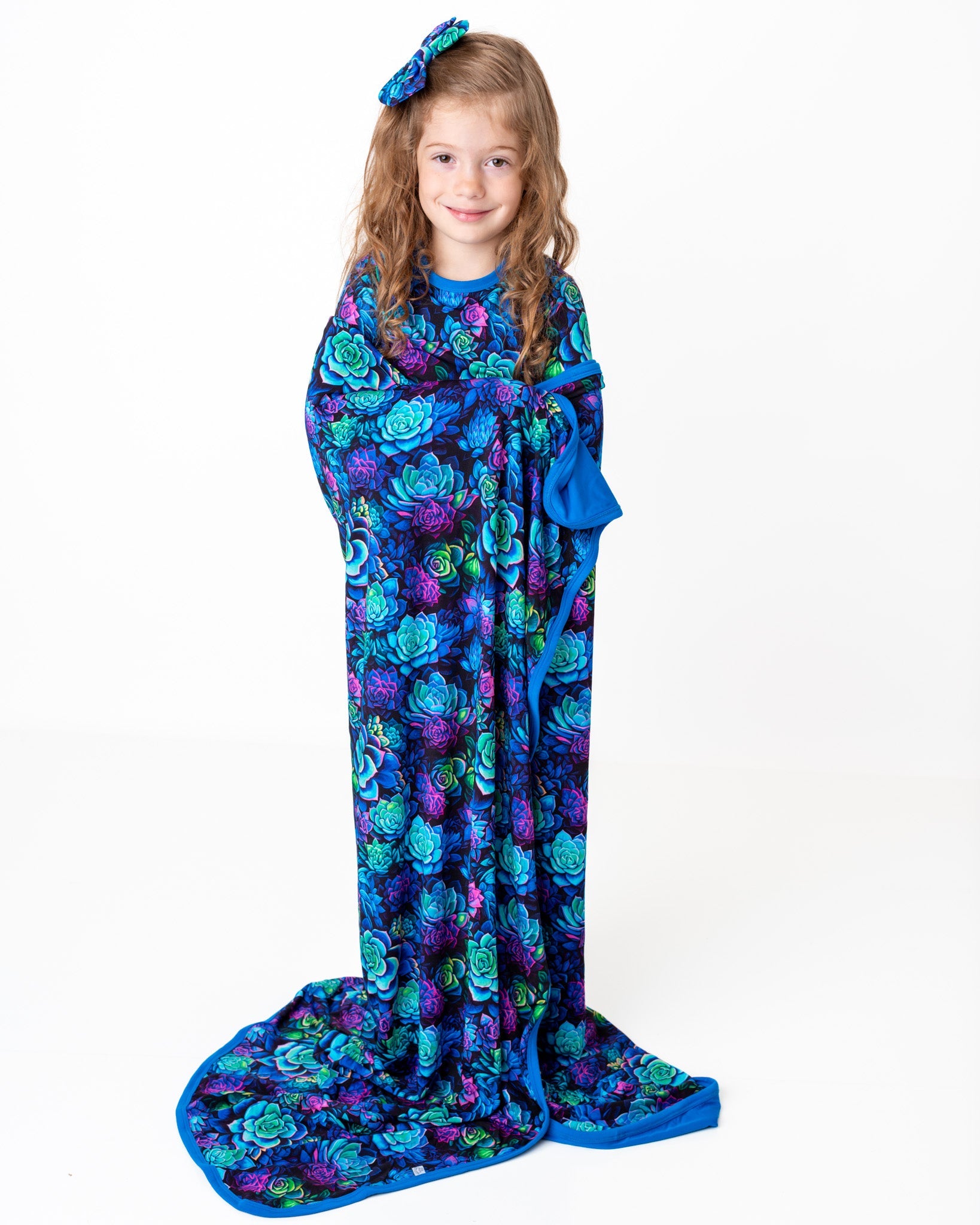 Electric Succulents | Bamboo Double Layer Toddler Blanket