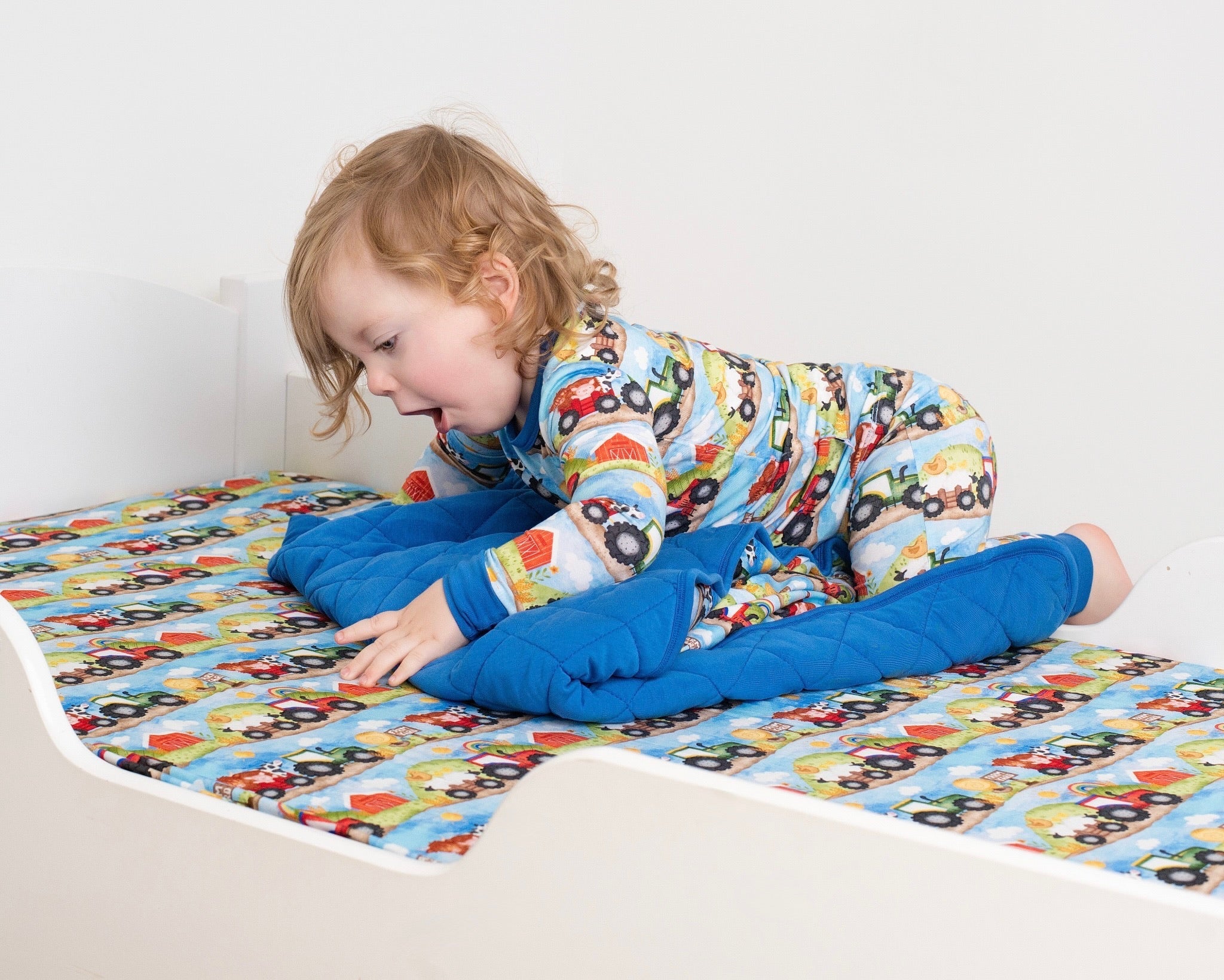 Farm Friends | Bamboo Quilted Mini Baby Blanket