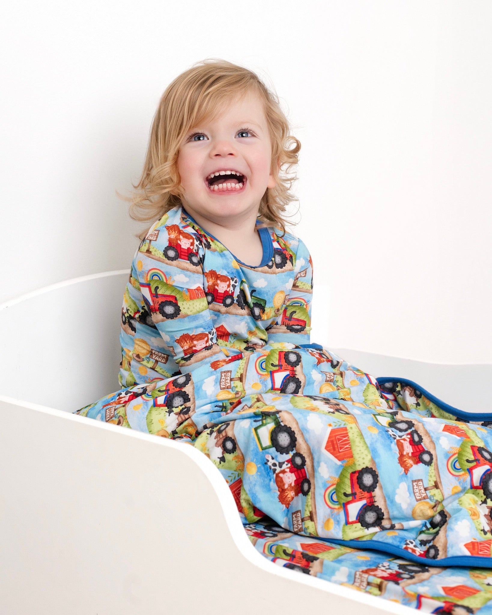 Farm Friends | Bamboo Double Layer Toddler Blanket
