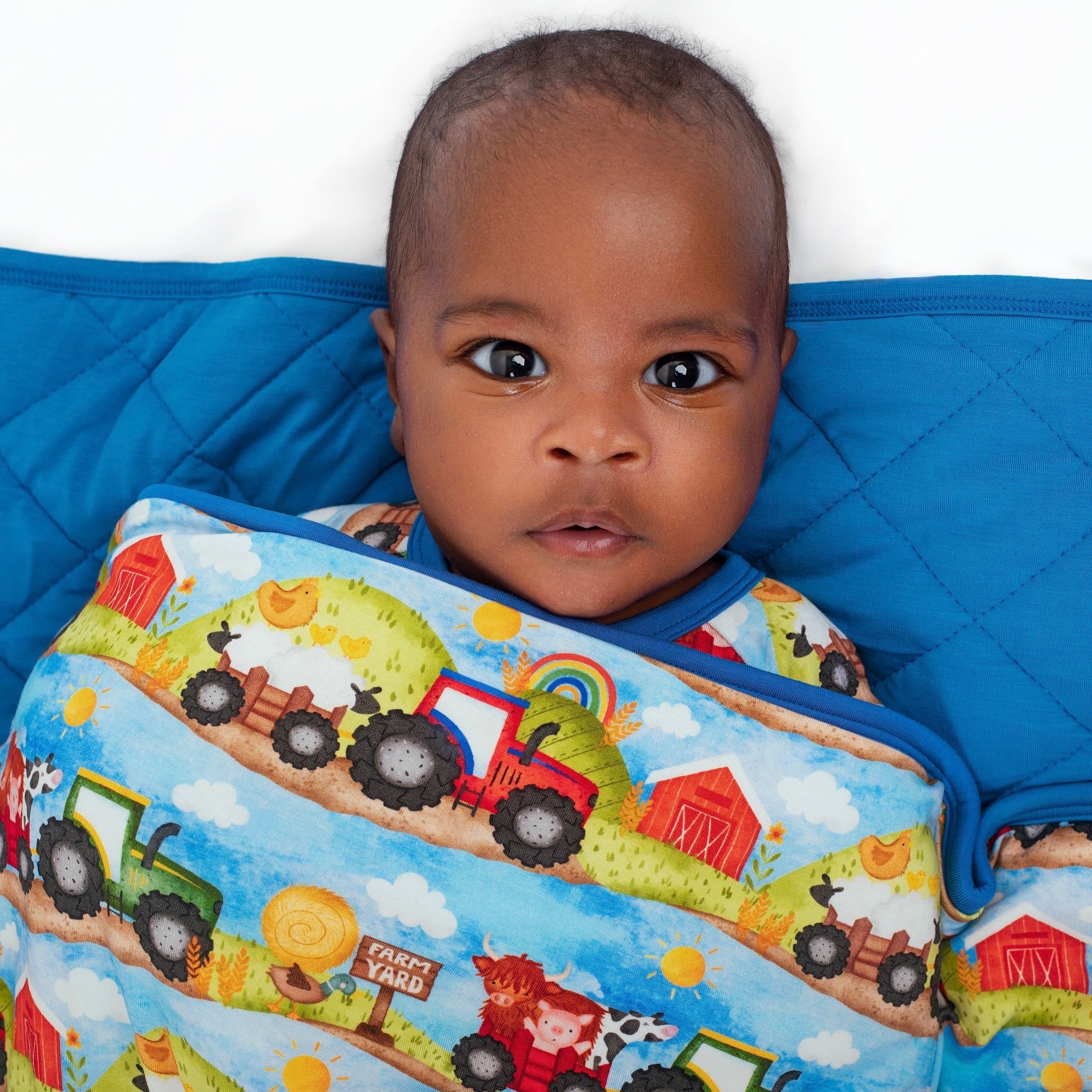 Farm Friends | Bamboo Quilted Mini Baby Blanket