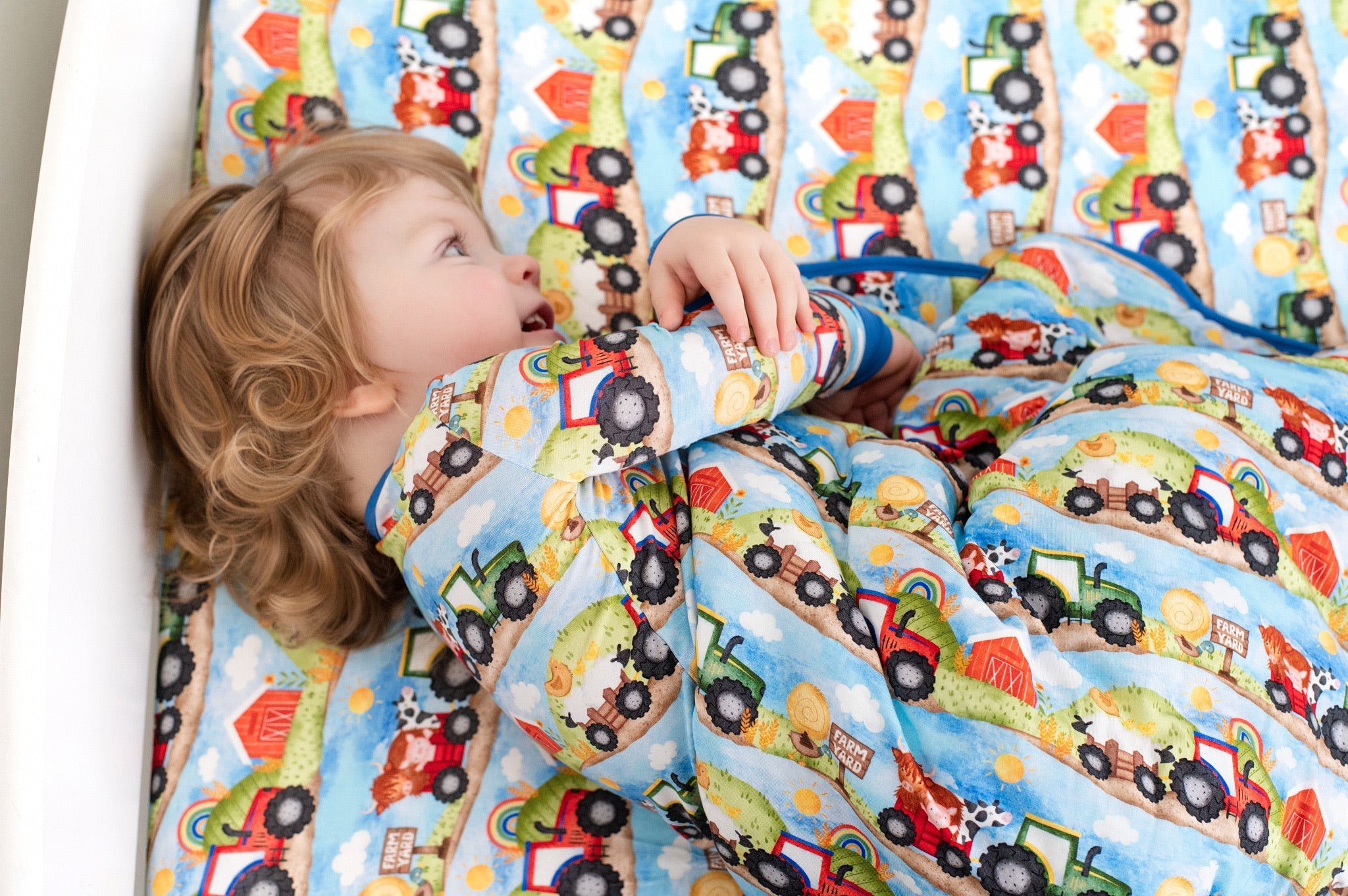 Farm Friends | Bamboo Quilted Mini Baby Blanket