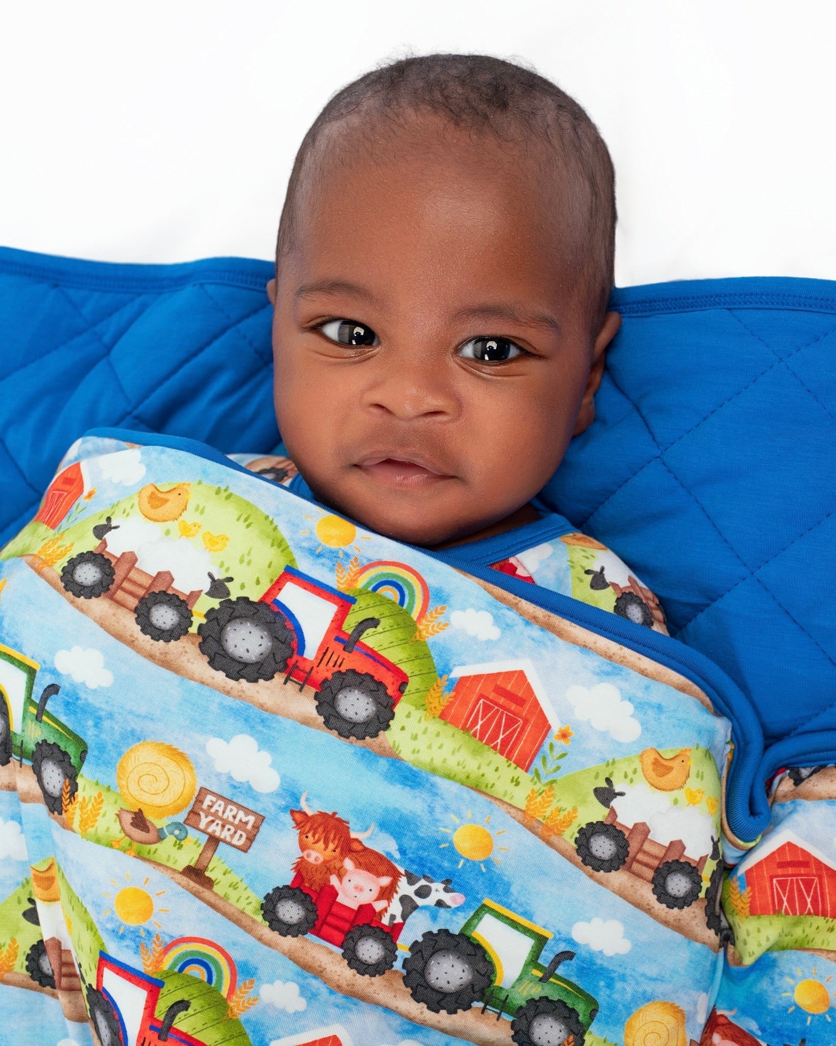 Farm Friends | Bamboo Quilted Mini Baby Blanket