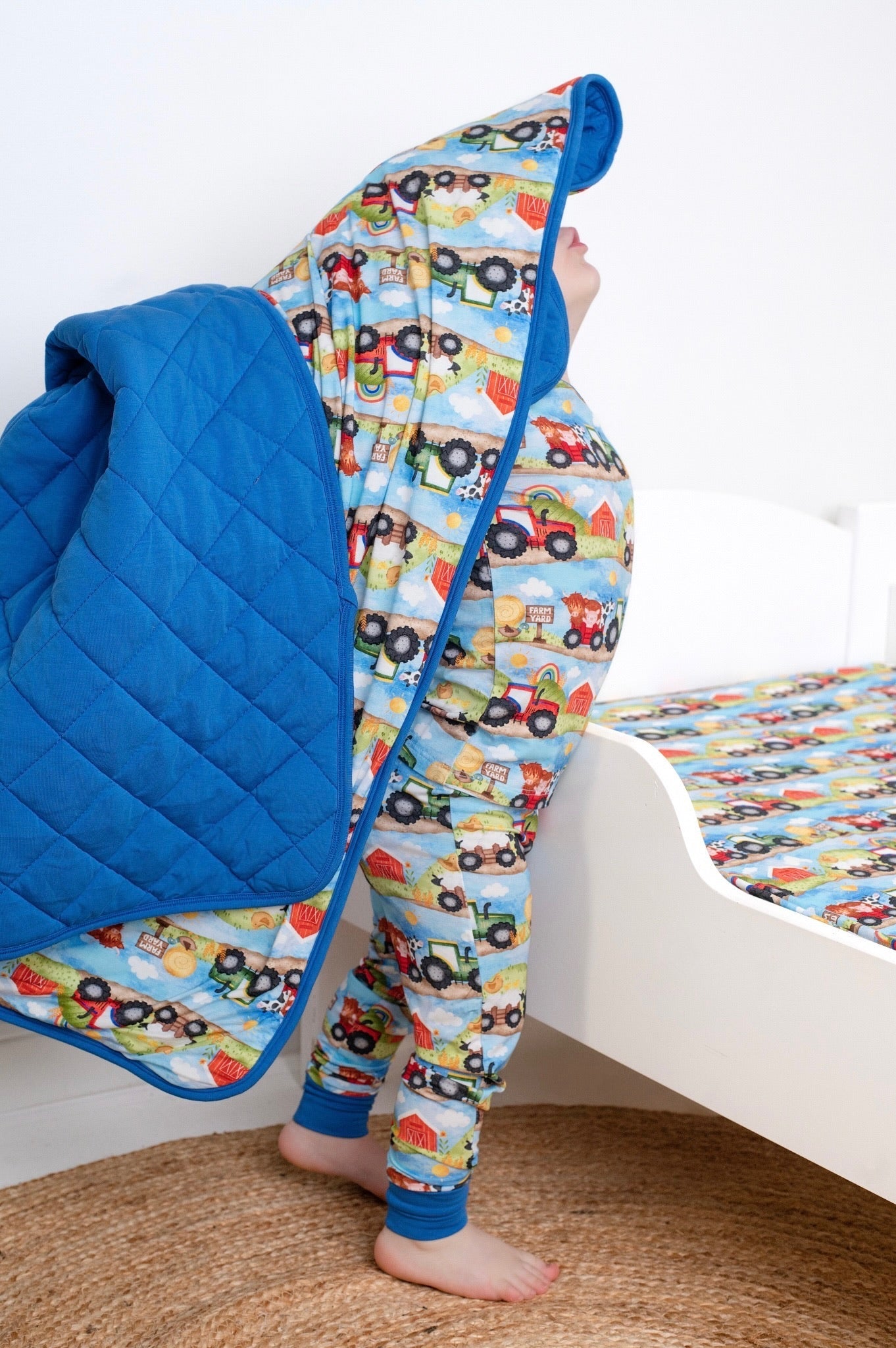 Farm Friends | Bamboo Quilted Mini Baby Blanket