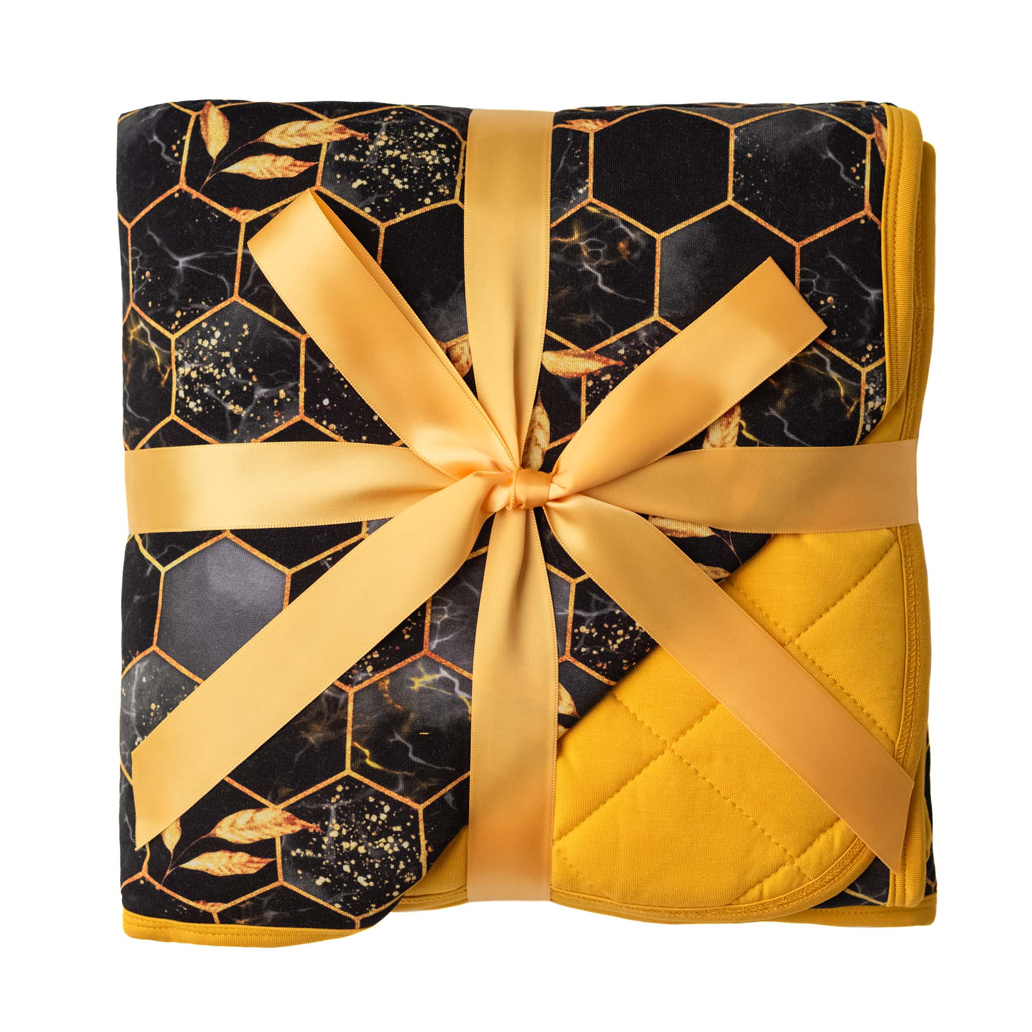 Midnight Honey | Mini Quilted Bamboo Baby Blanket