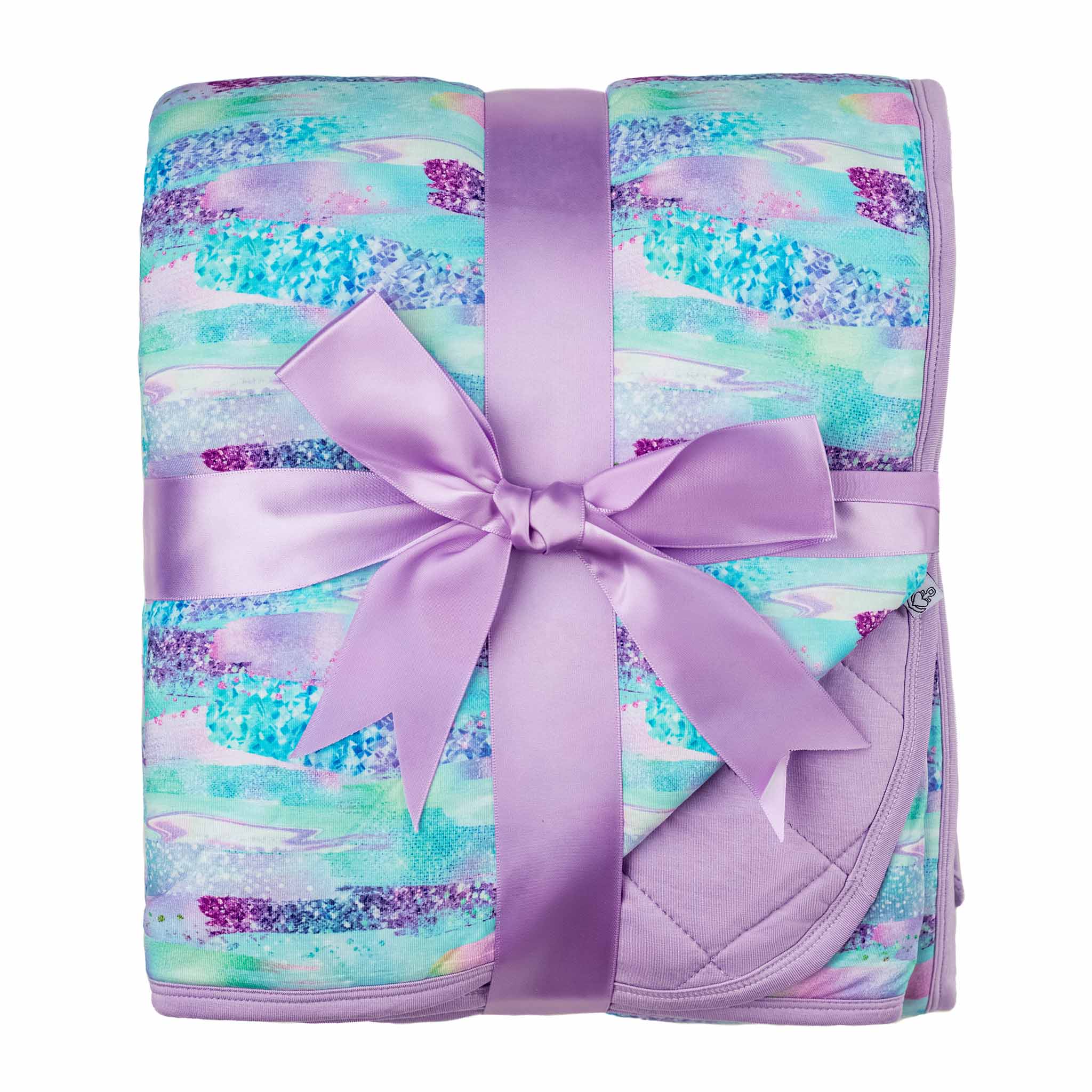 Mermaid Glitter | Quilted Bamboo Toddler Blanket