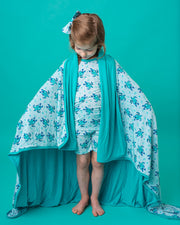 Sea Turtles | Double Layer Bamboo Toddler Blanket