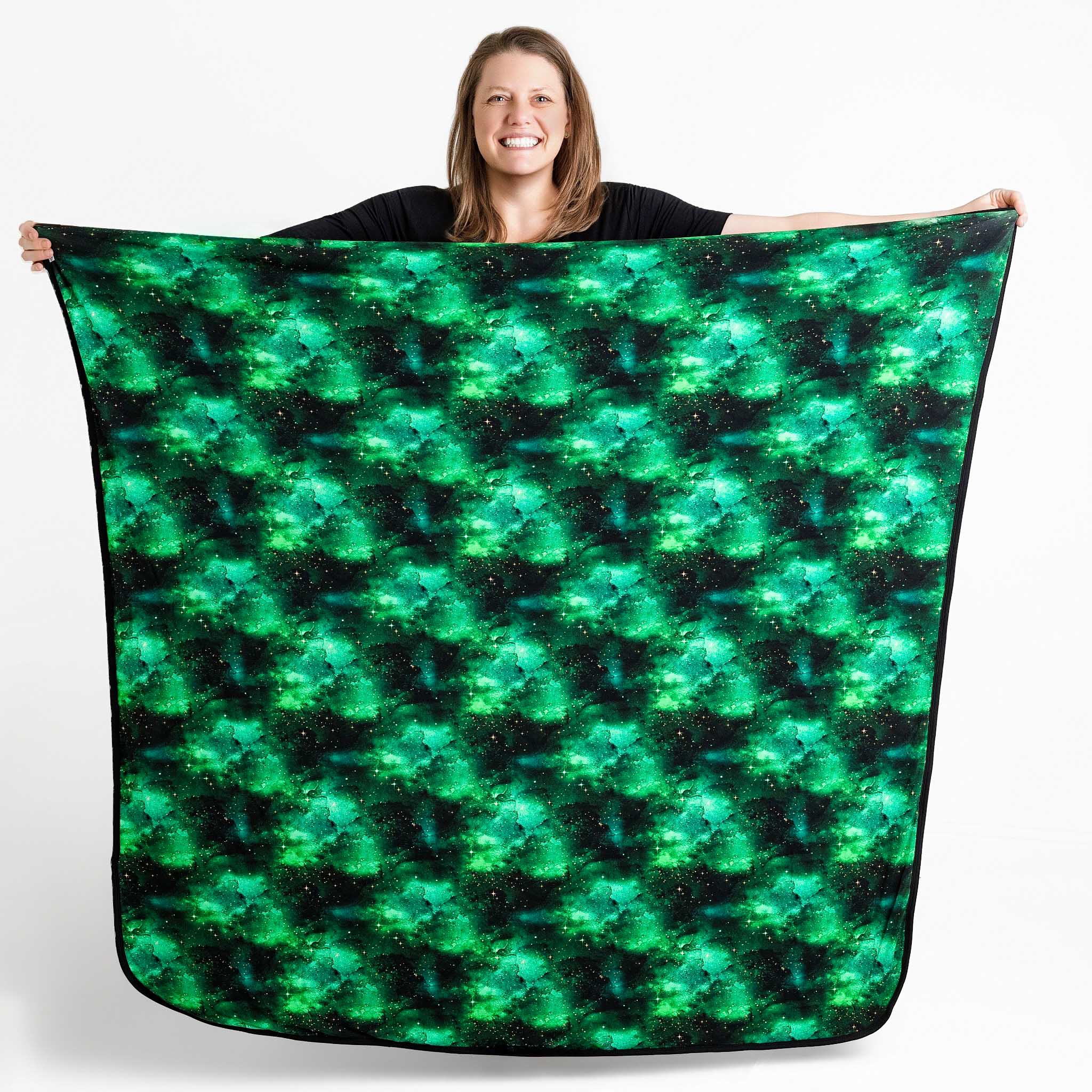 Wicked Cute | Green Galaxy Elixir | Bamboo Double Layer Toddler Blanket