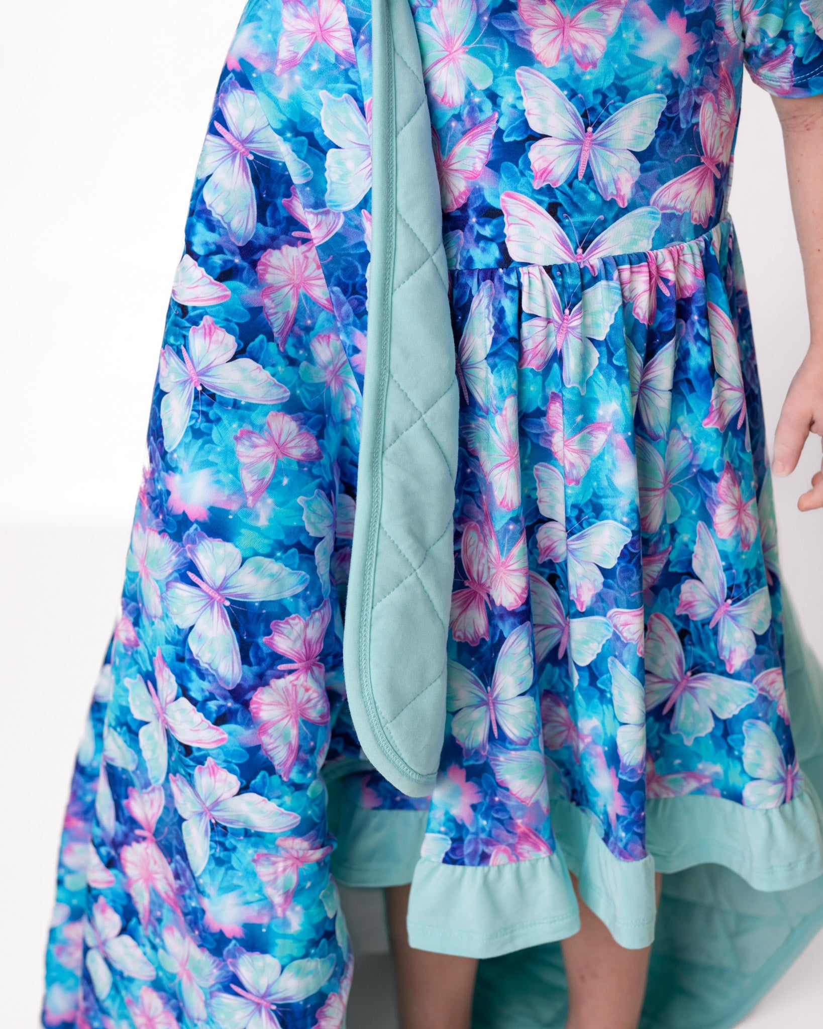 Electric Butterflies | Quilted Bamboo Toddler Blanket