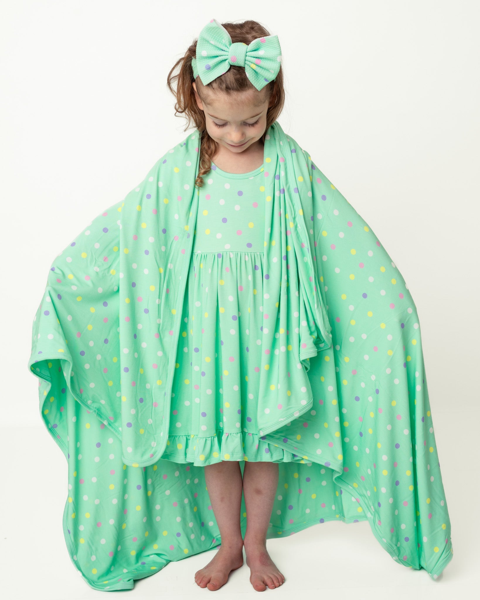 Pastel Dots | Double Layer Bamboo Toddler Blanket