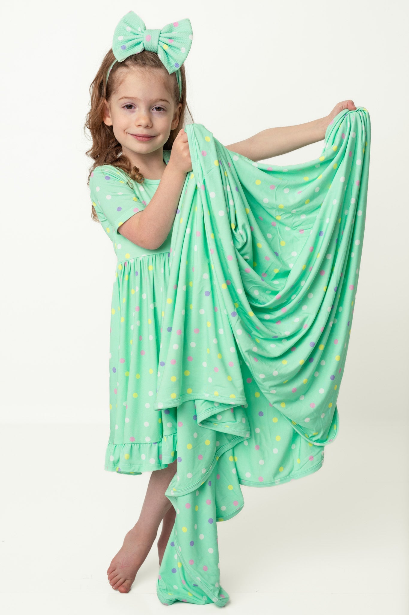 Pastel Dots | Double Layer Bamboo Toddler Blanket