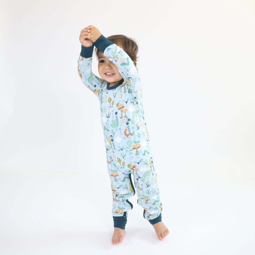 Bamboo Crescent Zipp Jammies - Critter Hollow