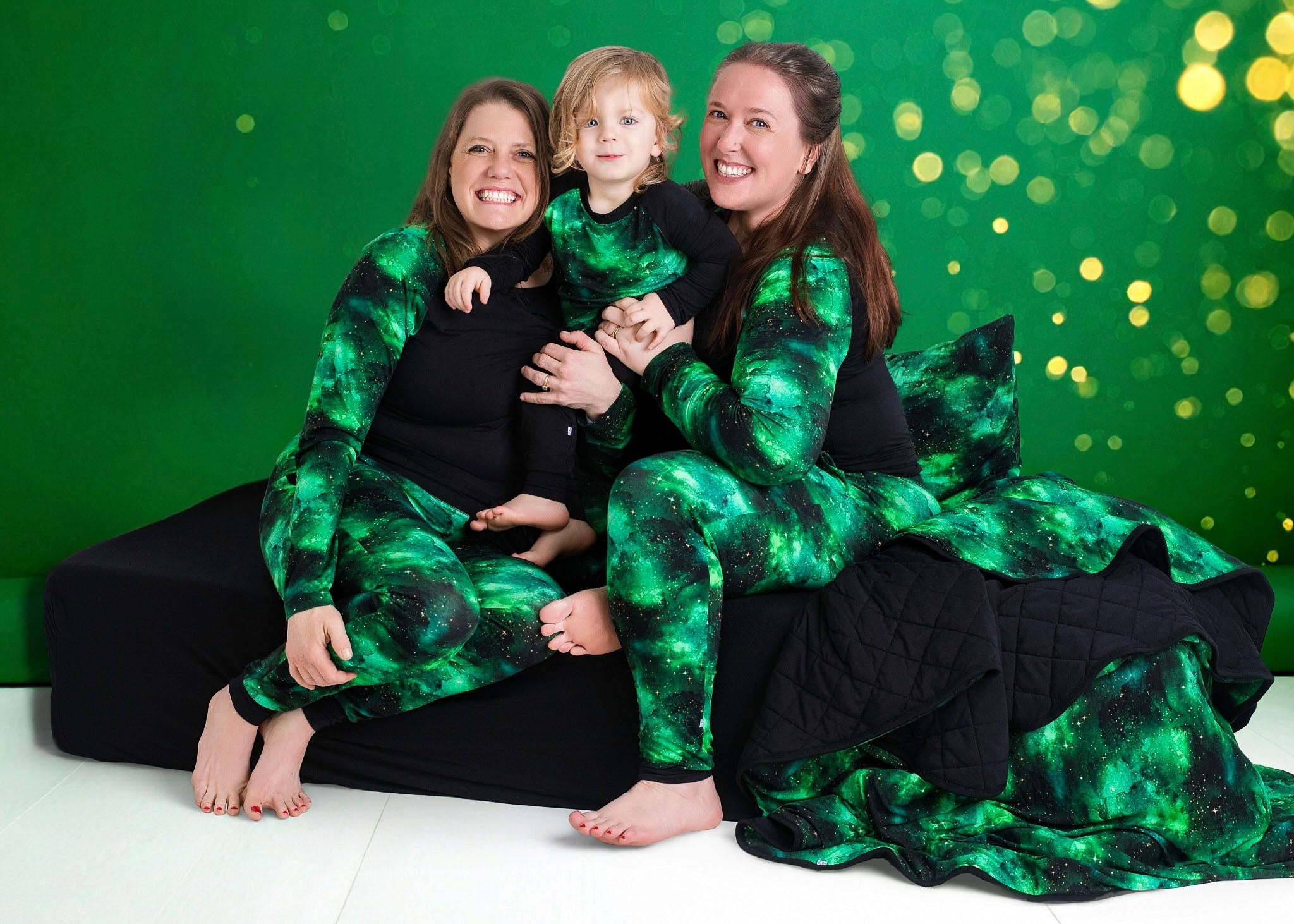 Wicked Cute | Green Galaxy Elixir | Bamboo Quilted Adult Blanket