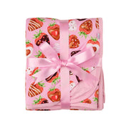 Sweet Strawberries | Bamboo Double Layer Toddler Blanket