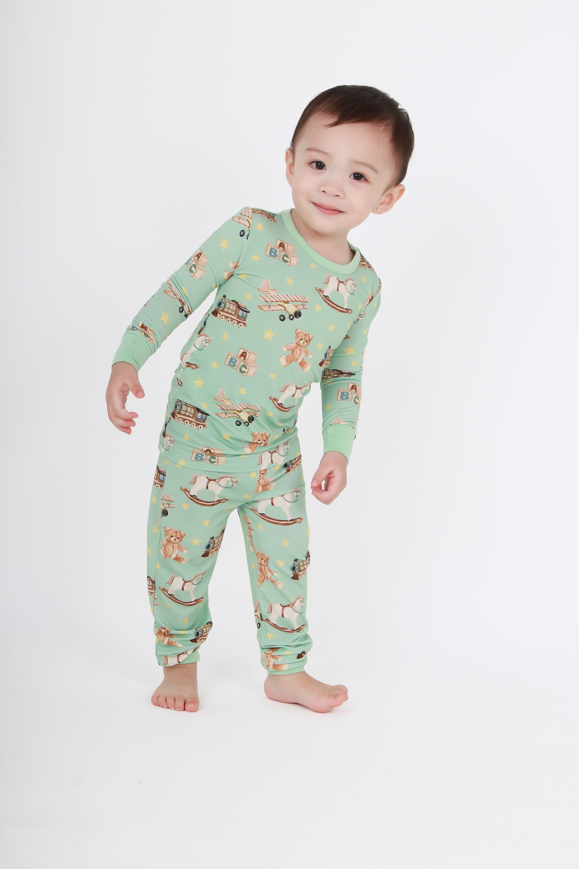 Vintage Toys | Two-piece Bamboo Long Sleeve Toddler & Kids Pajamas