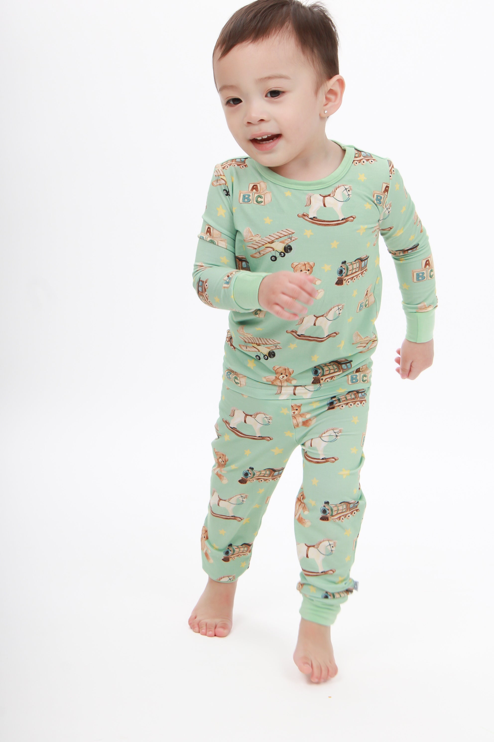 Vintage Toys | Two-piece Bamboo Long Sleeve Toddler & Kids Pajamas