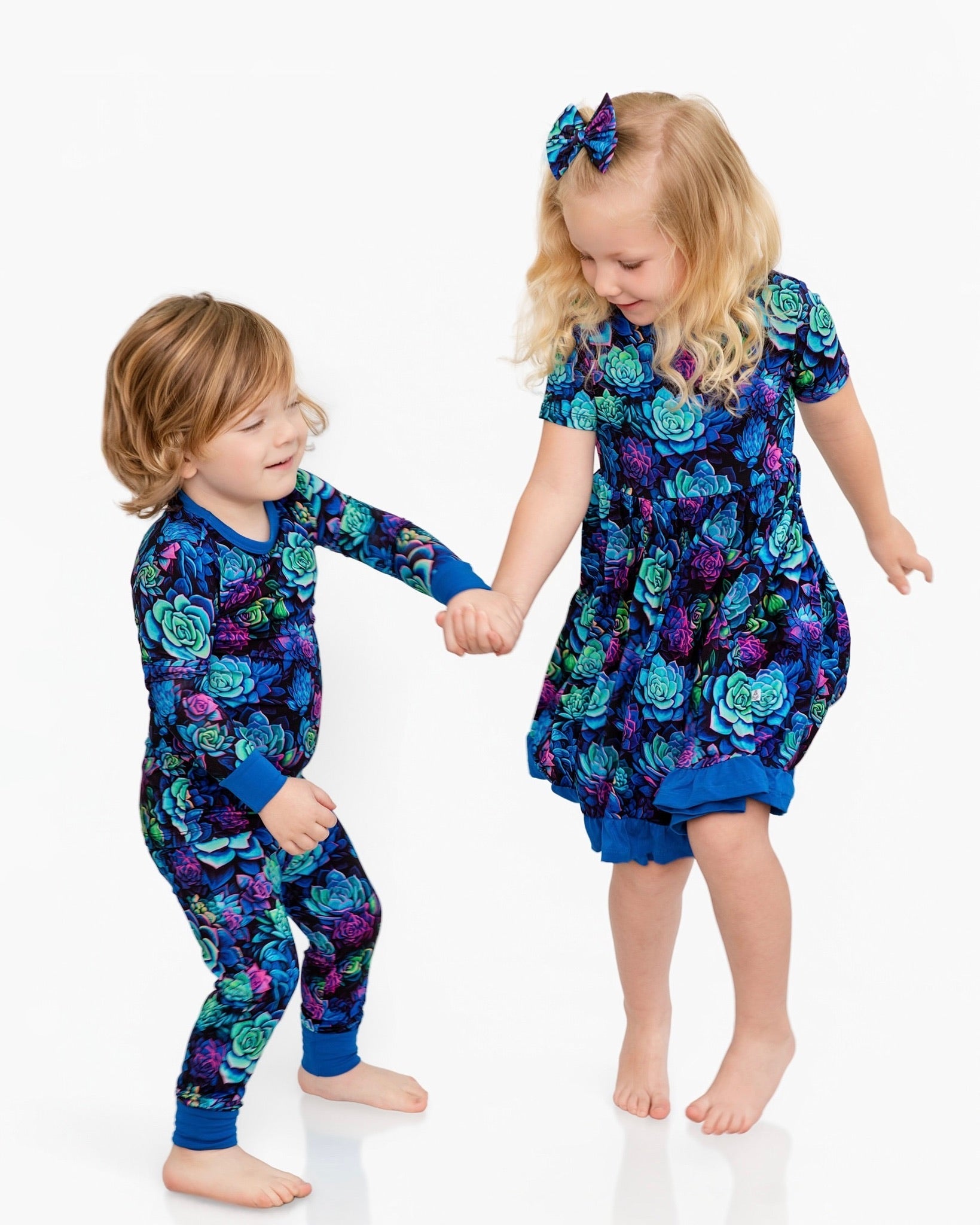 Electric Succulents | Bamboo Two-piece Pajamas