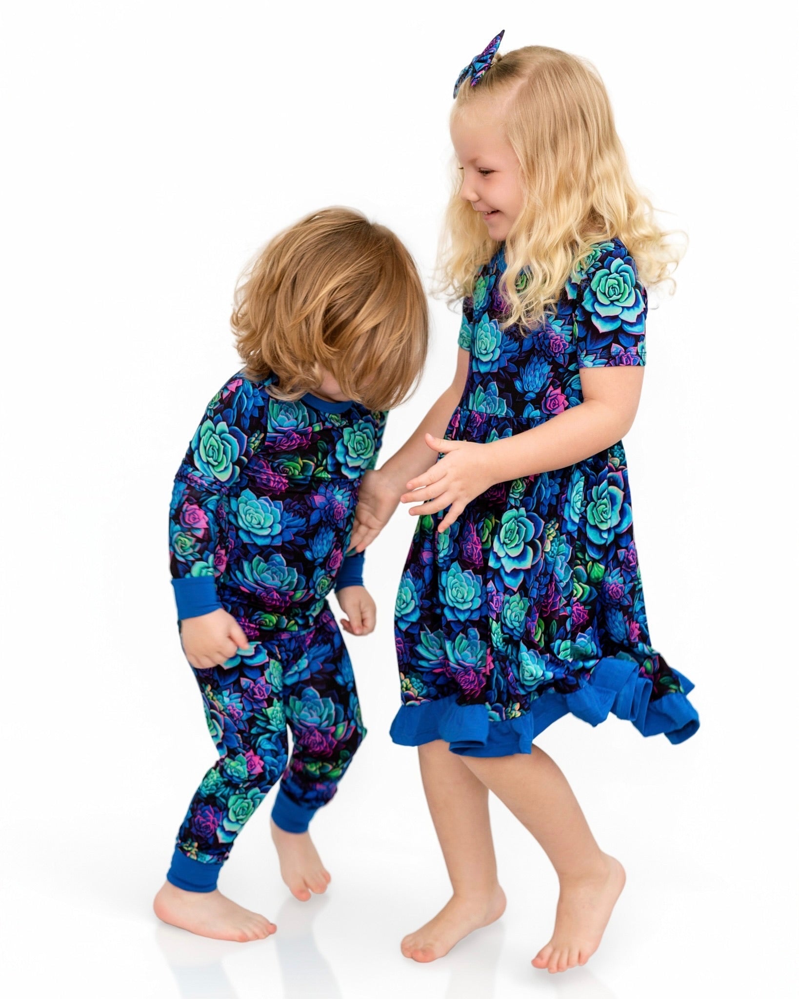 Electric Succulents | Bamboo Two-piece Pajamas