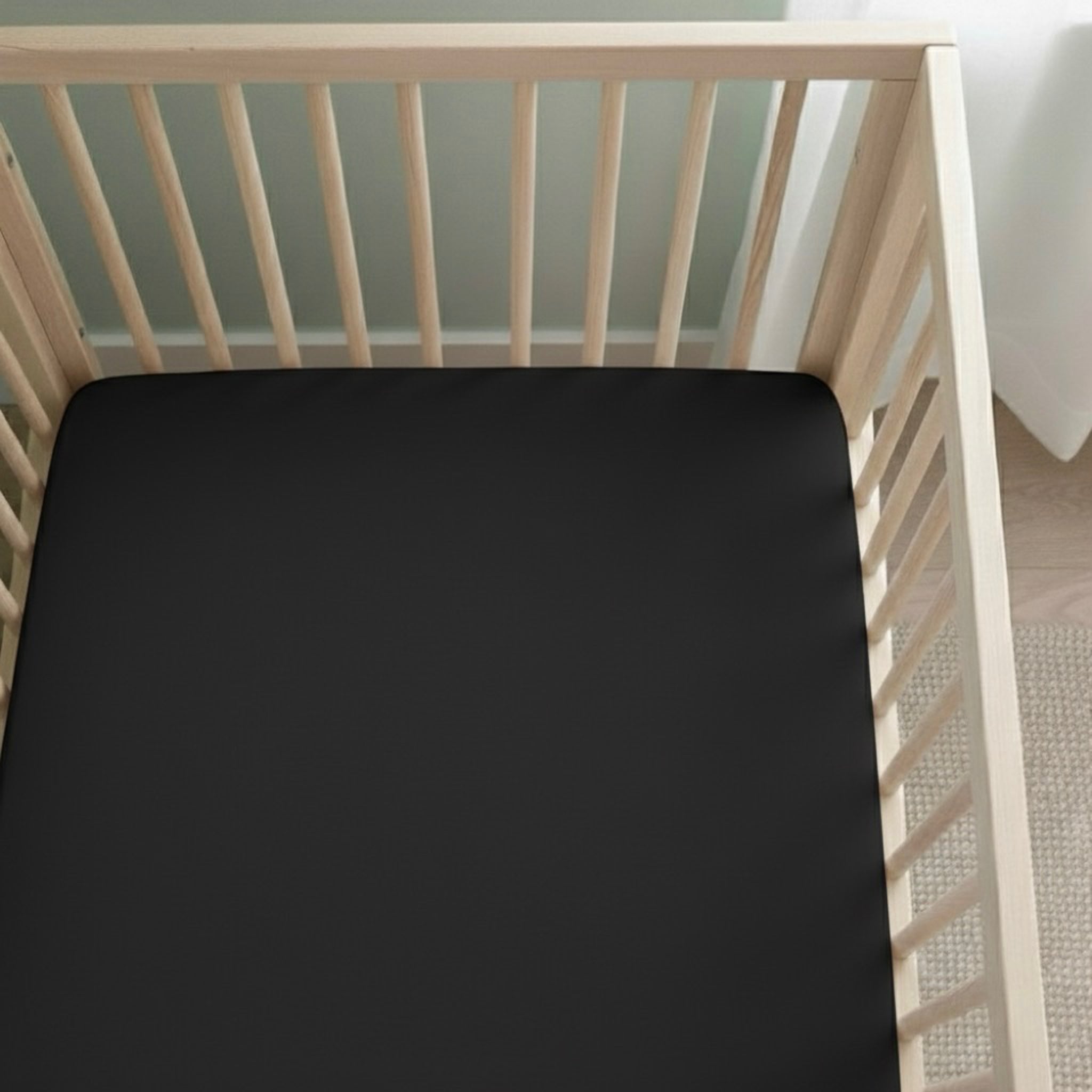 Black | Bamboo Crib Sheet