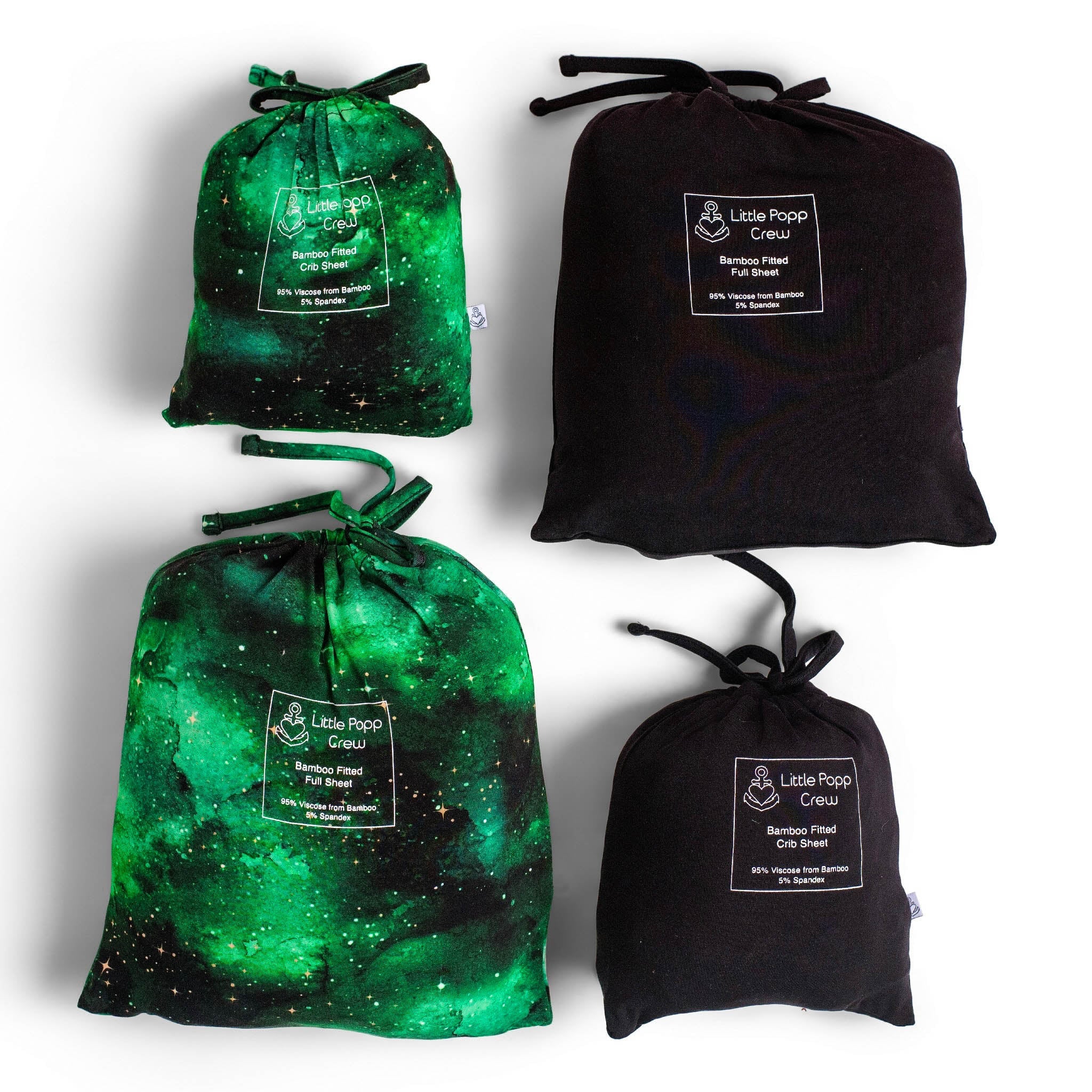 Wicked Cute | Green Galaxy Elixir | Bamboo Full Fitted Sheet