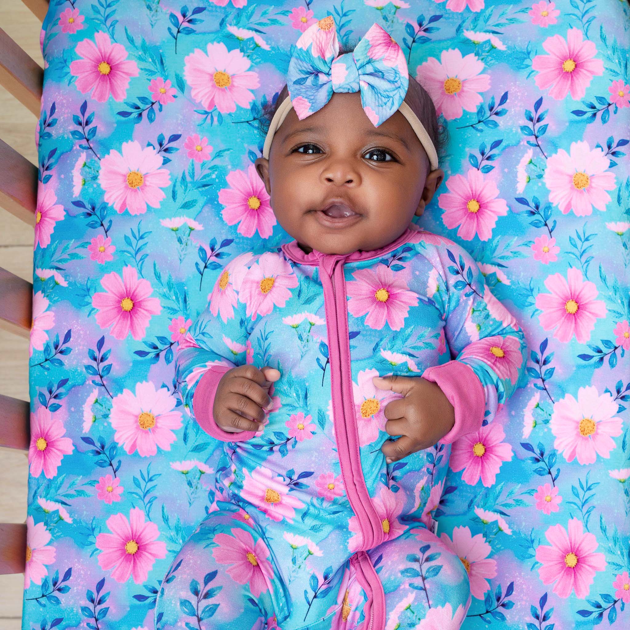 Dreamy Cosmos | Convertible Bamboo Zipper Baby Pajamas