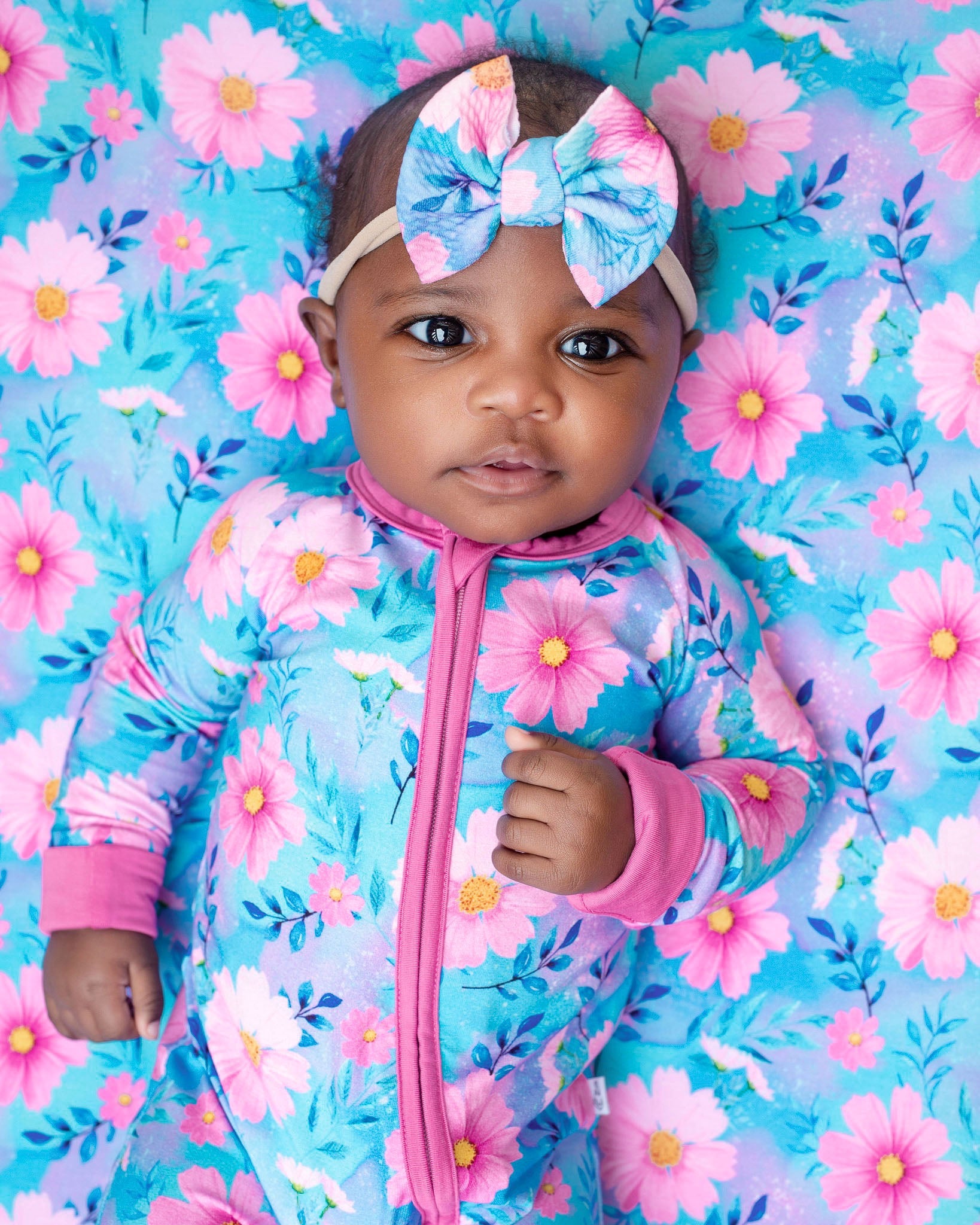 Dreamy Cosmos | Baby Girl Nylon Bow