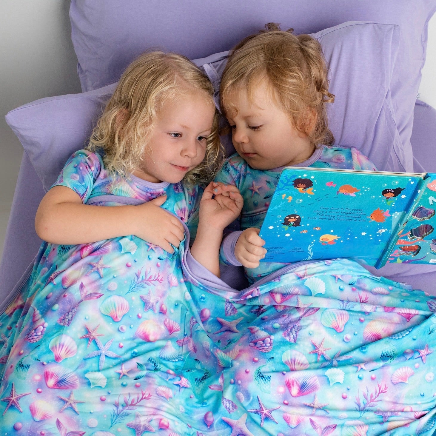 Magical Mermaid Shells | Double Layer Bamboo Toddler Blanket