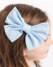 Icy Blue | Large Clip Bow