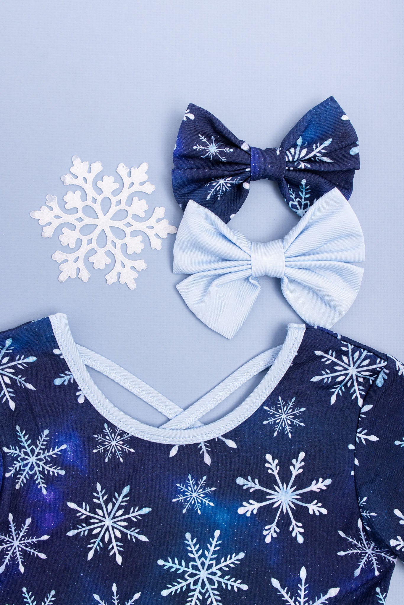 Icy Blue | Large Clip Bow