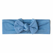 Steel Blue | Bamboo Headband Bow