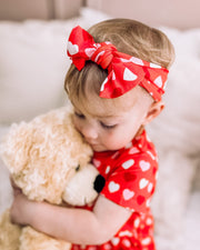 Sweet Little Hearts | Bamboo Headband Bow