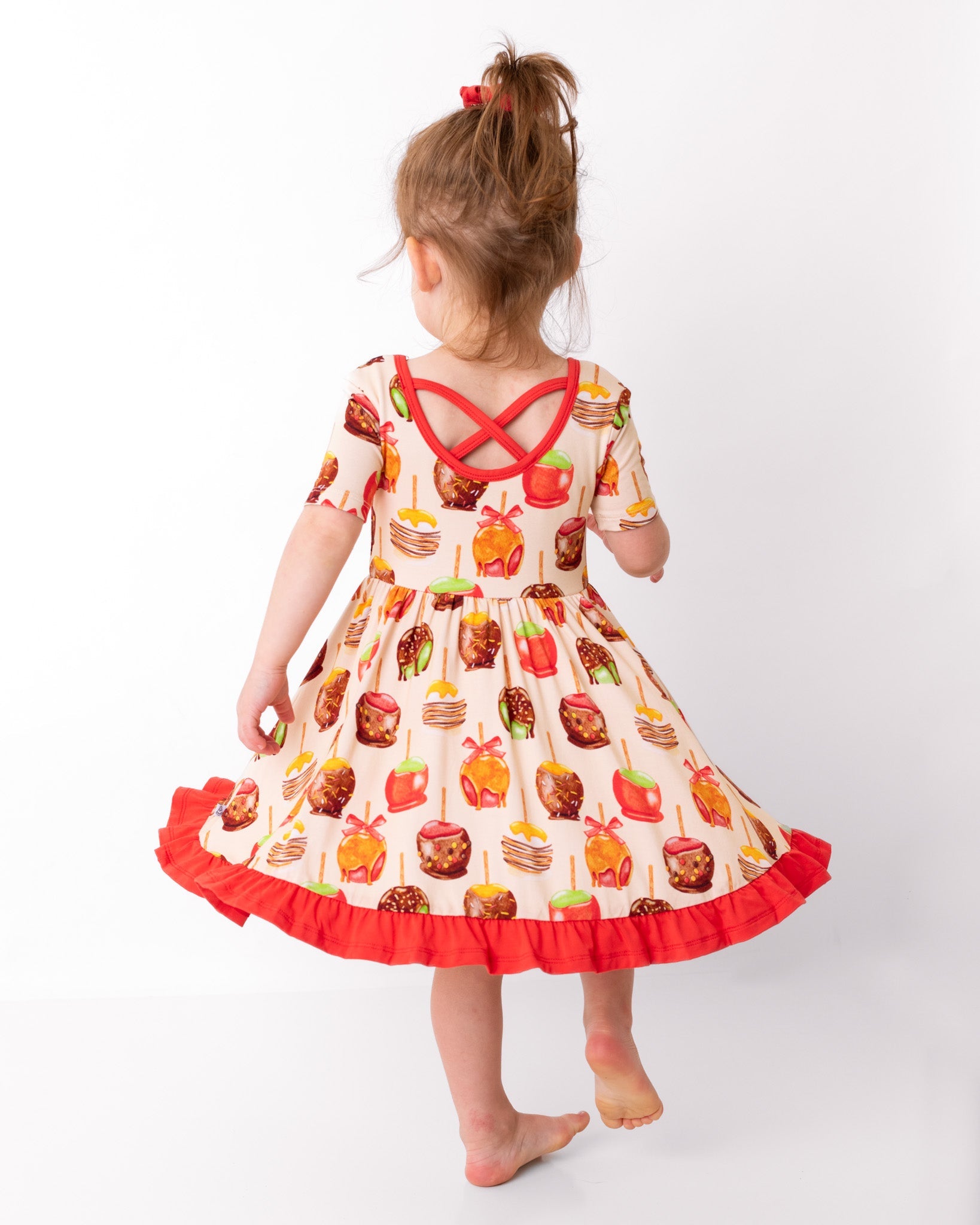 Candy Apples | Toddler & Girls Bamboo Ruffle Twirl Dress