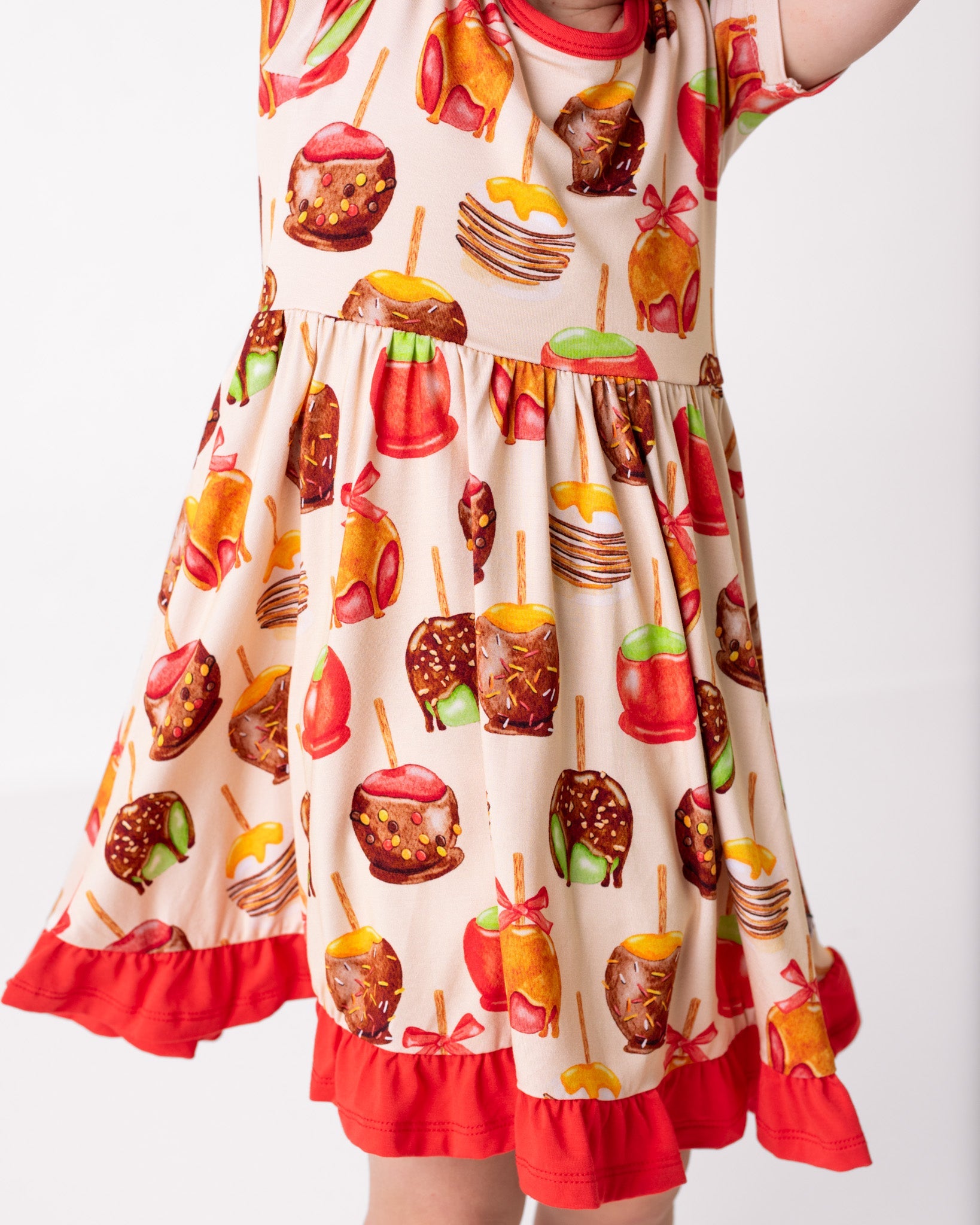 Candy Apples | Toddler & Girls Bamboo Ruffle Twirl Dress