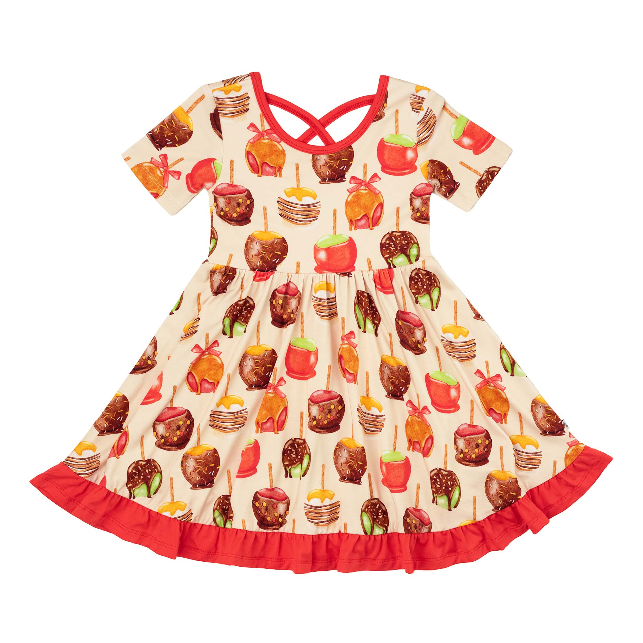 Candy Apples | Toddler & Girls Bamboo Ruffle Twirl Dress