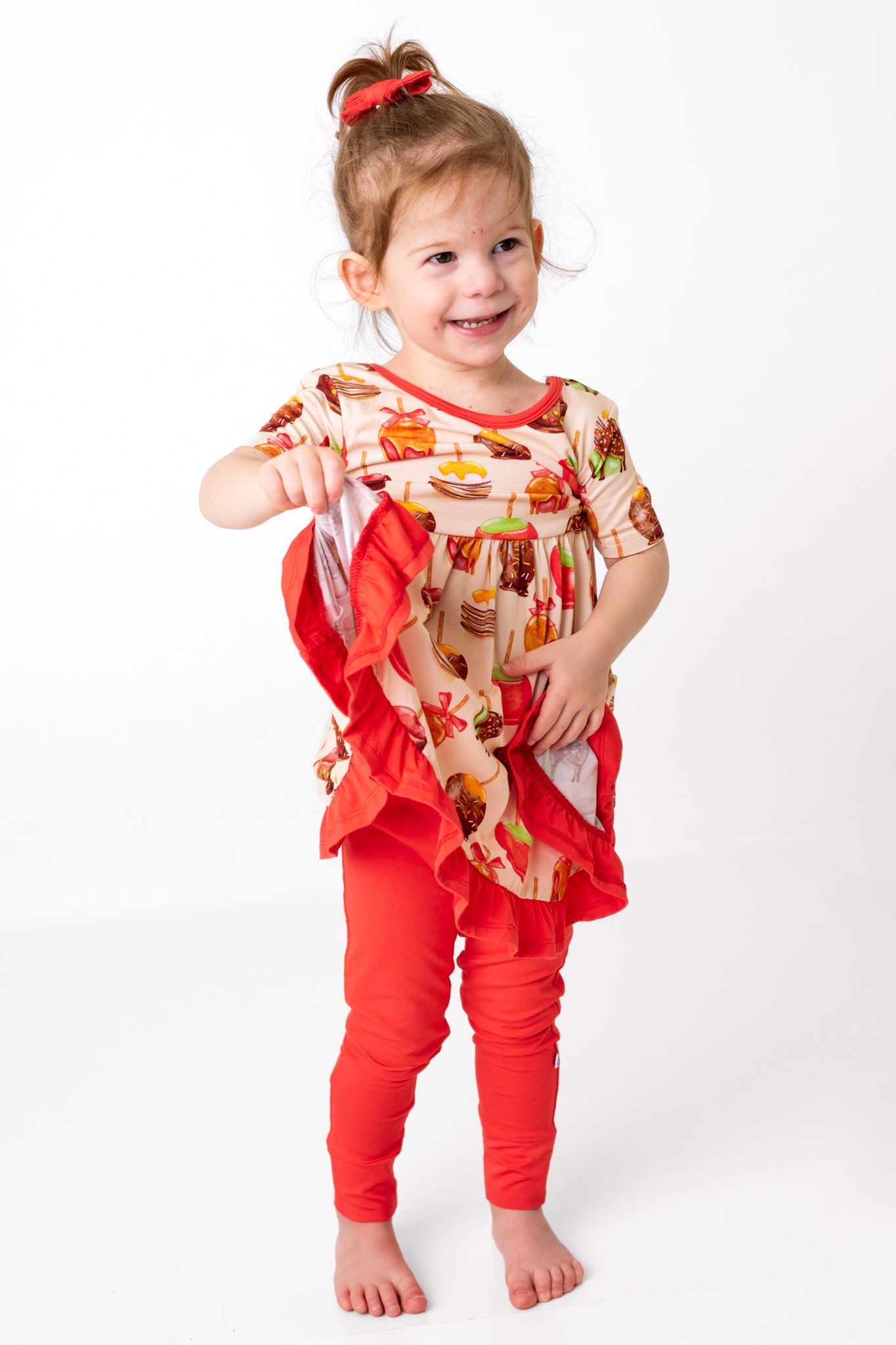 Candy Apples | Toddler & Girls Bamboo Ruffle Twirl Dress