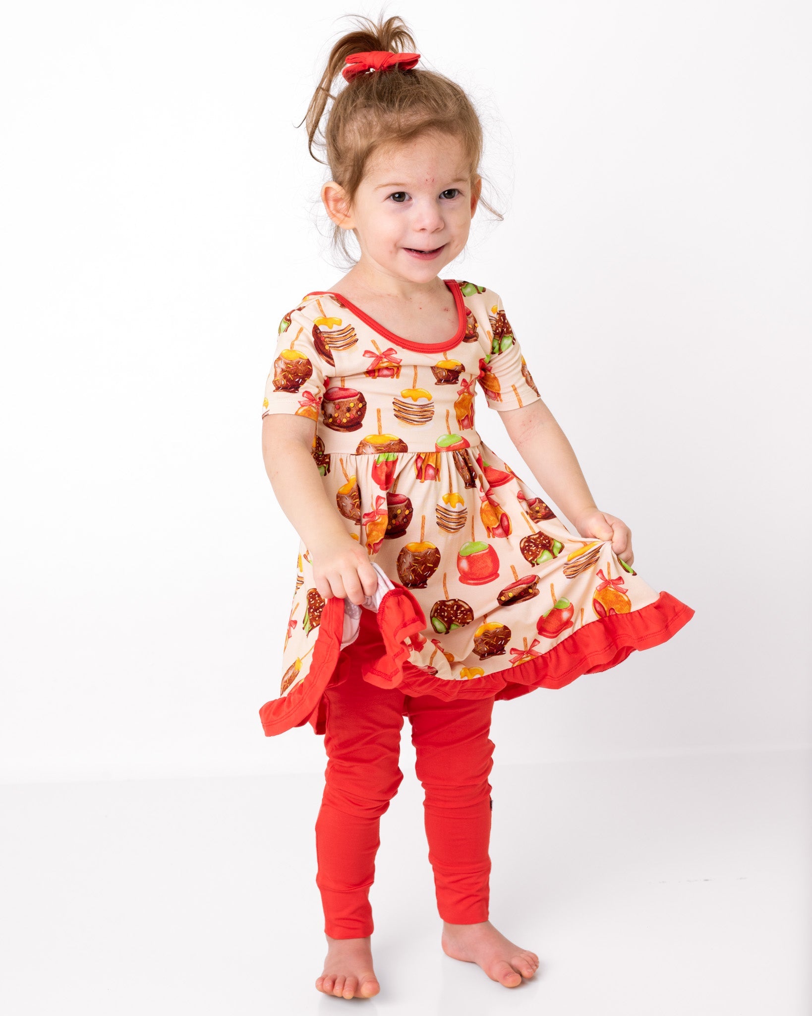 Candy Apples | Toddler & Girls Bamboo Ruffle Twirl Dress