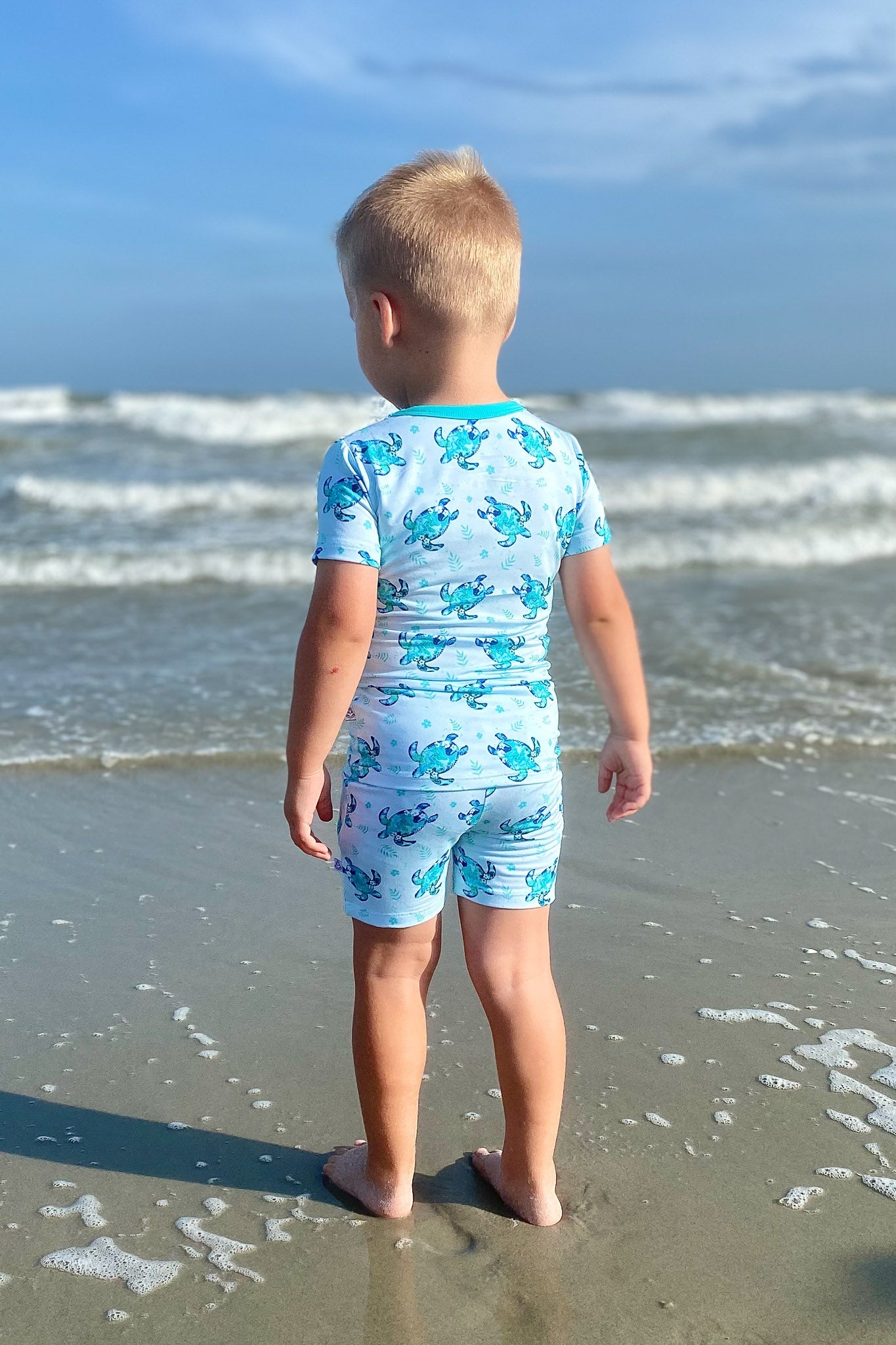 Sea Turtles | Two-piece Bamboo Short Sleeve Toddler & Kids Set