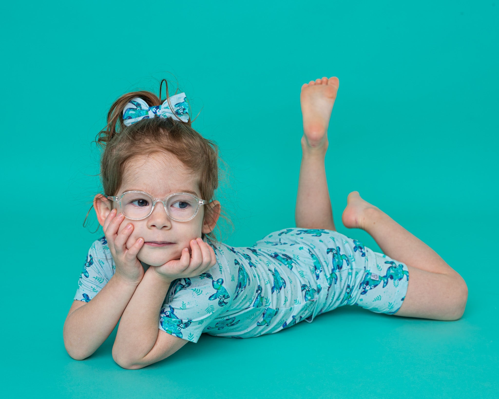 Sea Turtles | Two-piece Bamboo Short Sleeve Toddler & Kids Set