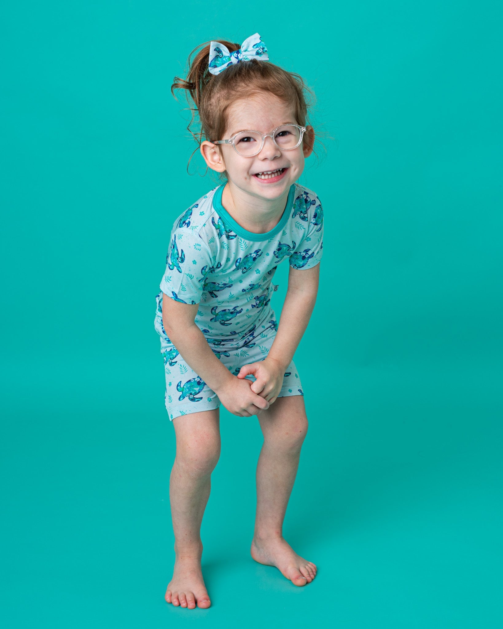 Sea Turtles | Two-piece Bamboo Short Sleeve Toddler & Kids Set