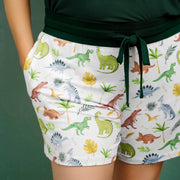 Dinosaur Land | Women's Bamboo Pajama Shorts
