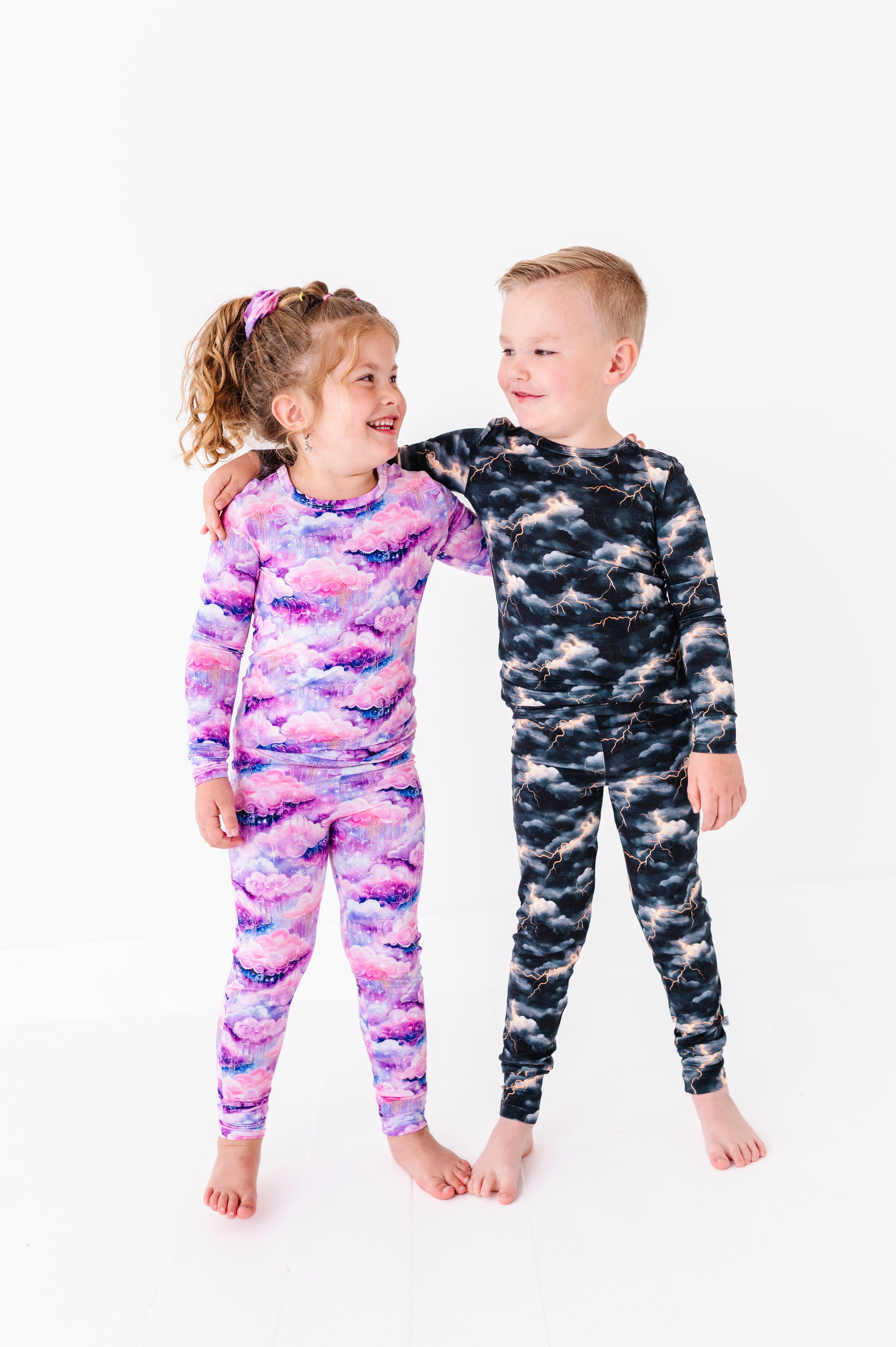 Shimmer Clouds | Bamboo Two-piece Pajamas