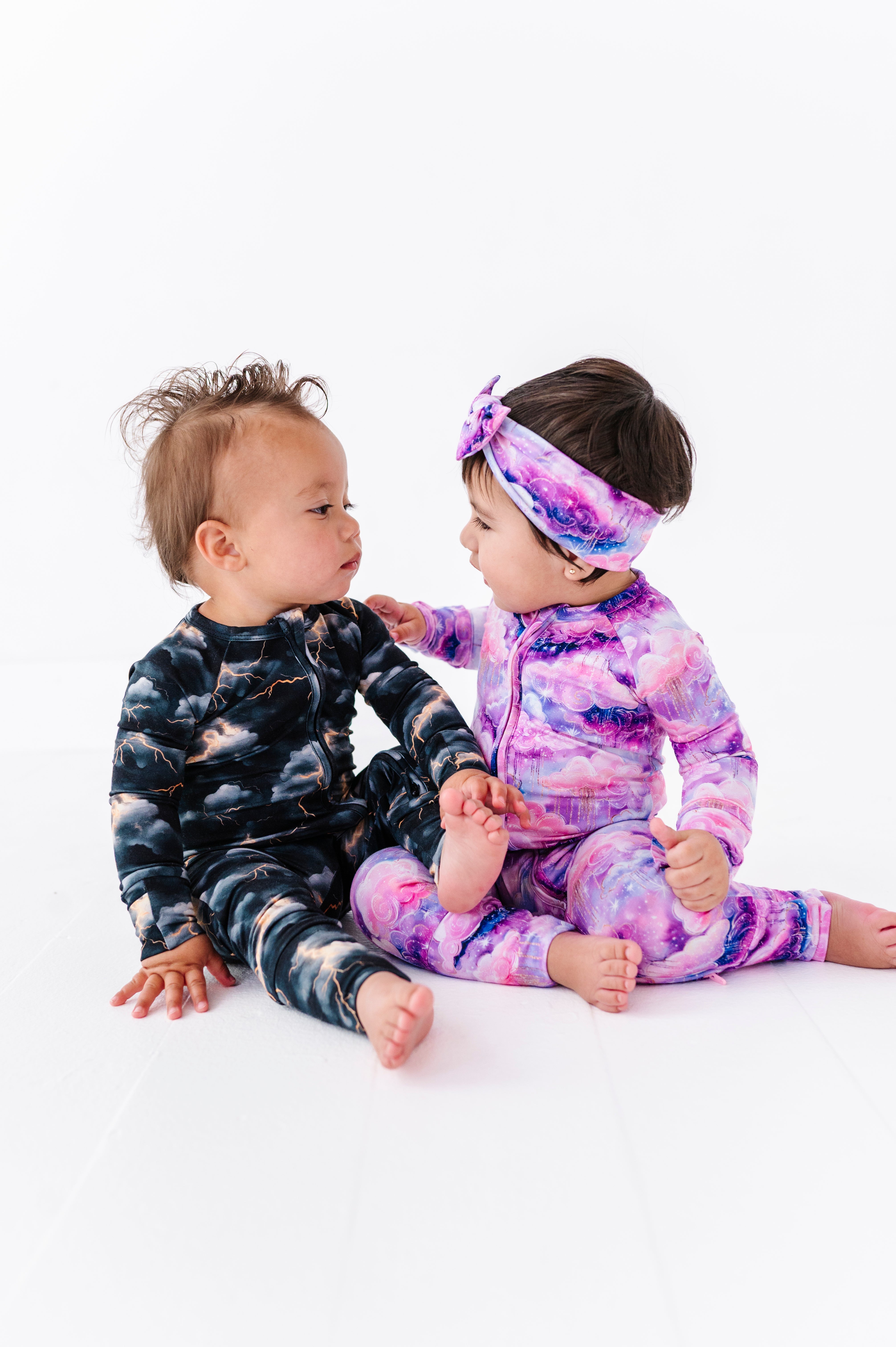 Shimmer Clouds | Bamboo Zipper Pajamas