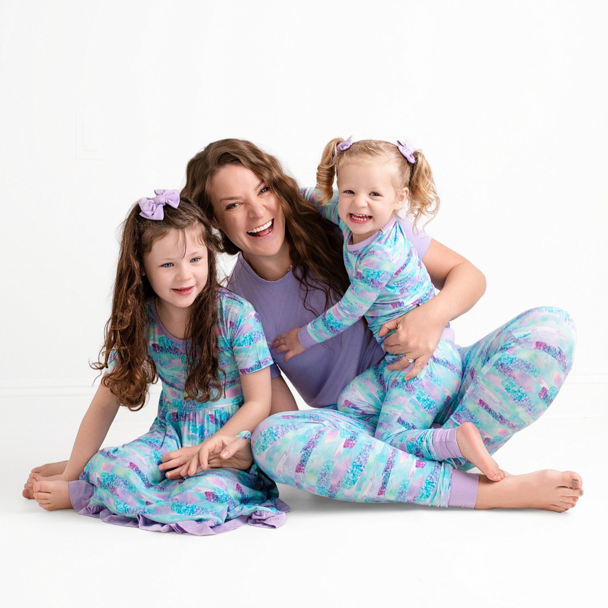 Mermaid Glitter | Toddler & Girls Bamboo Ruffle Twirl Dress