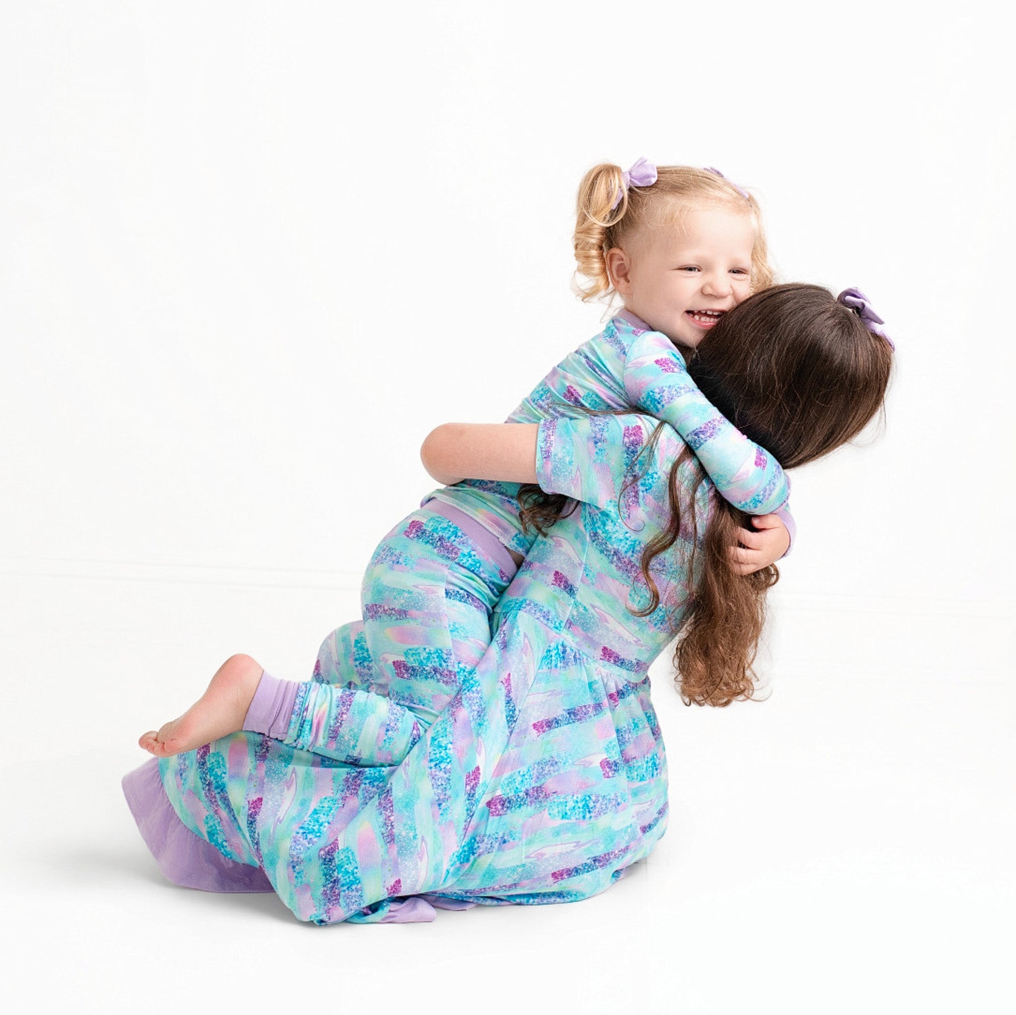 Mermaid Glitter | Two-piece Bamboo Long Sleeve Toddler & Kids Pajamas