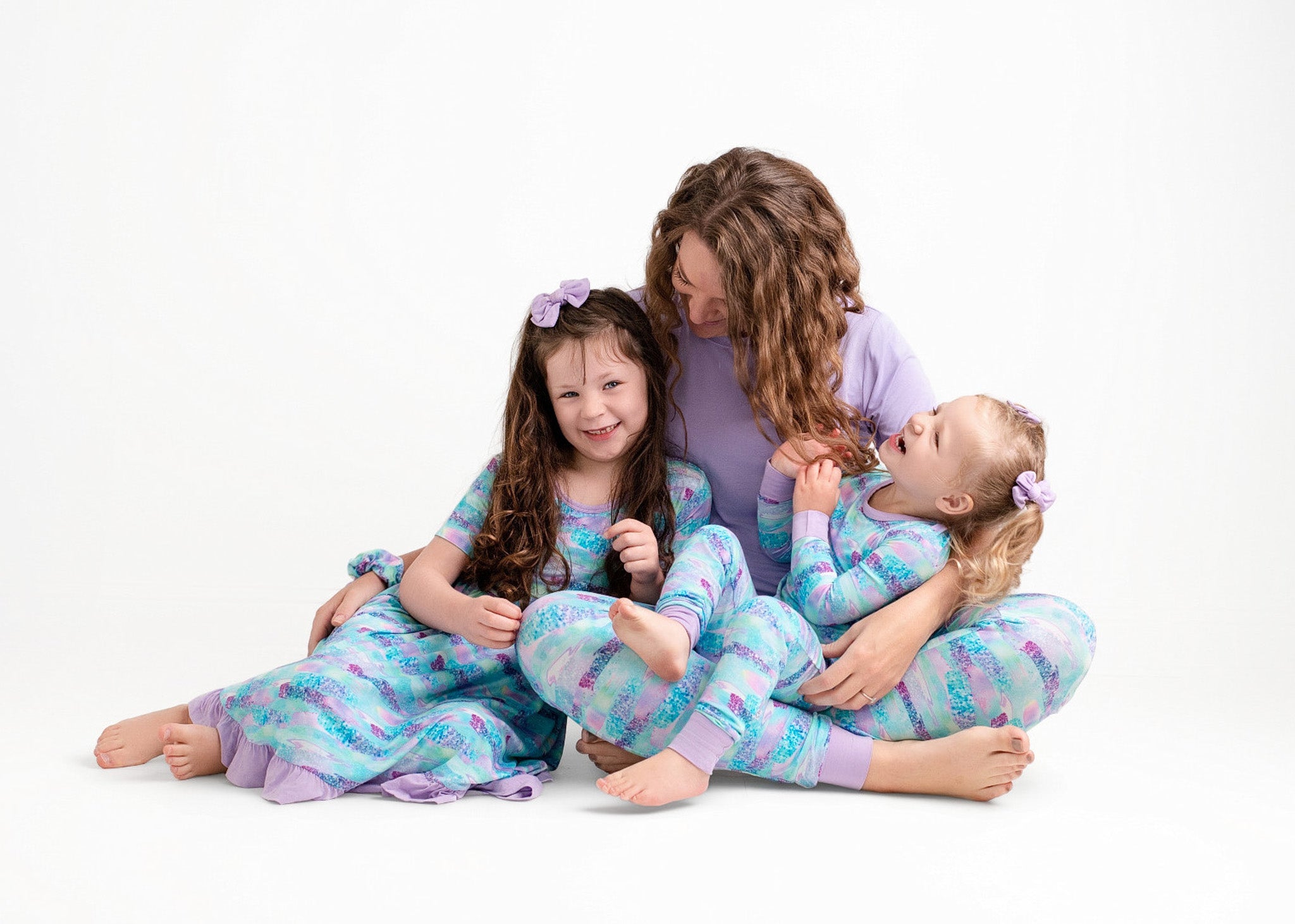 Mermaid Glitter | Toddler & Girls Bamboo Ruffle Twirl Dress