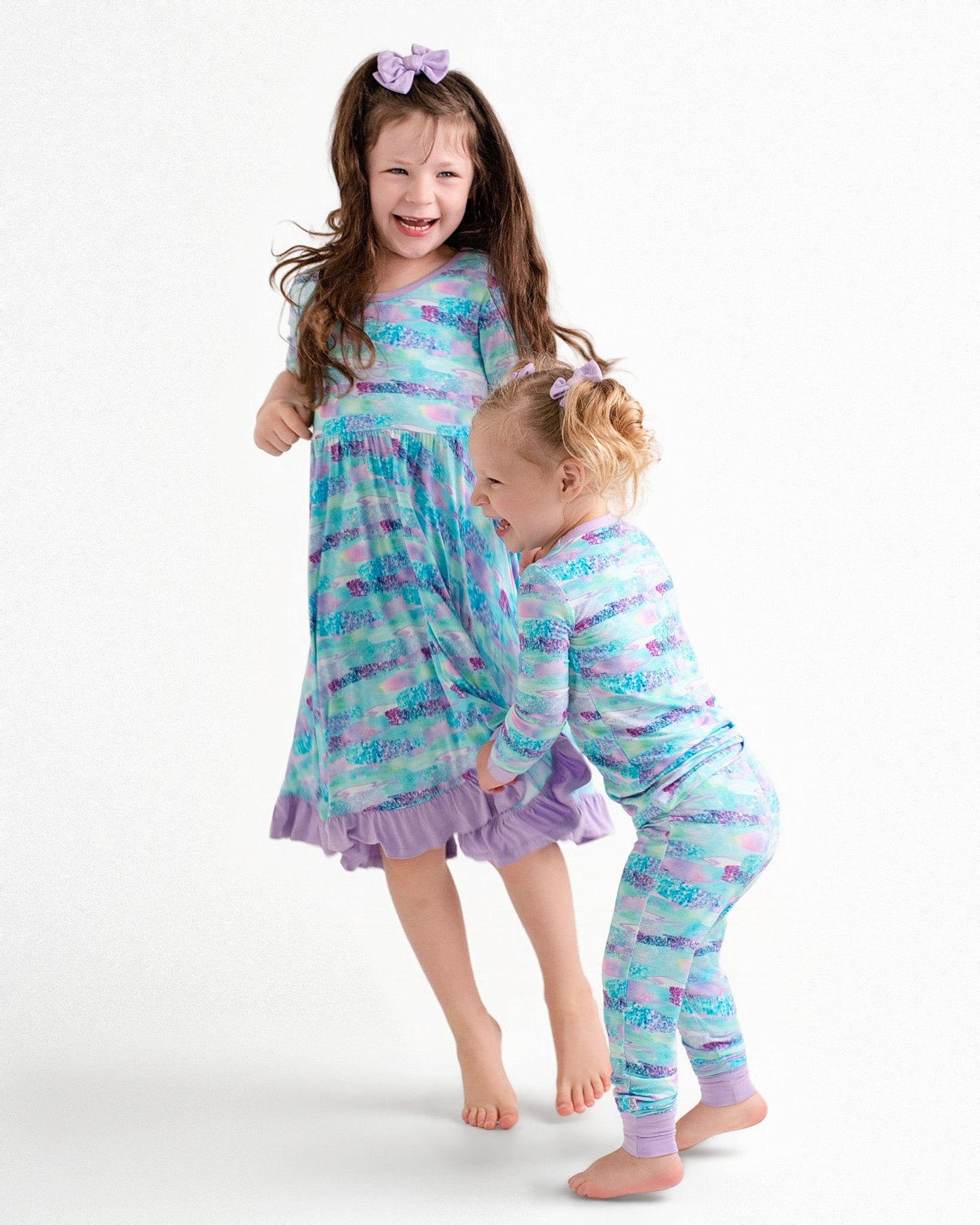 Mermaid Glitter | Two-piece Bamboo Long Sleeve Toddler & Kids Pajamas