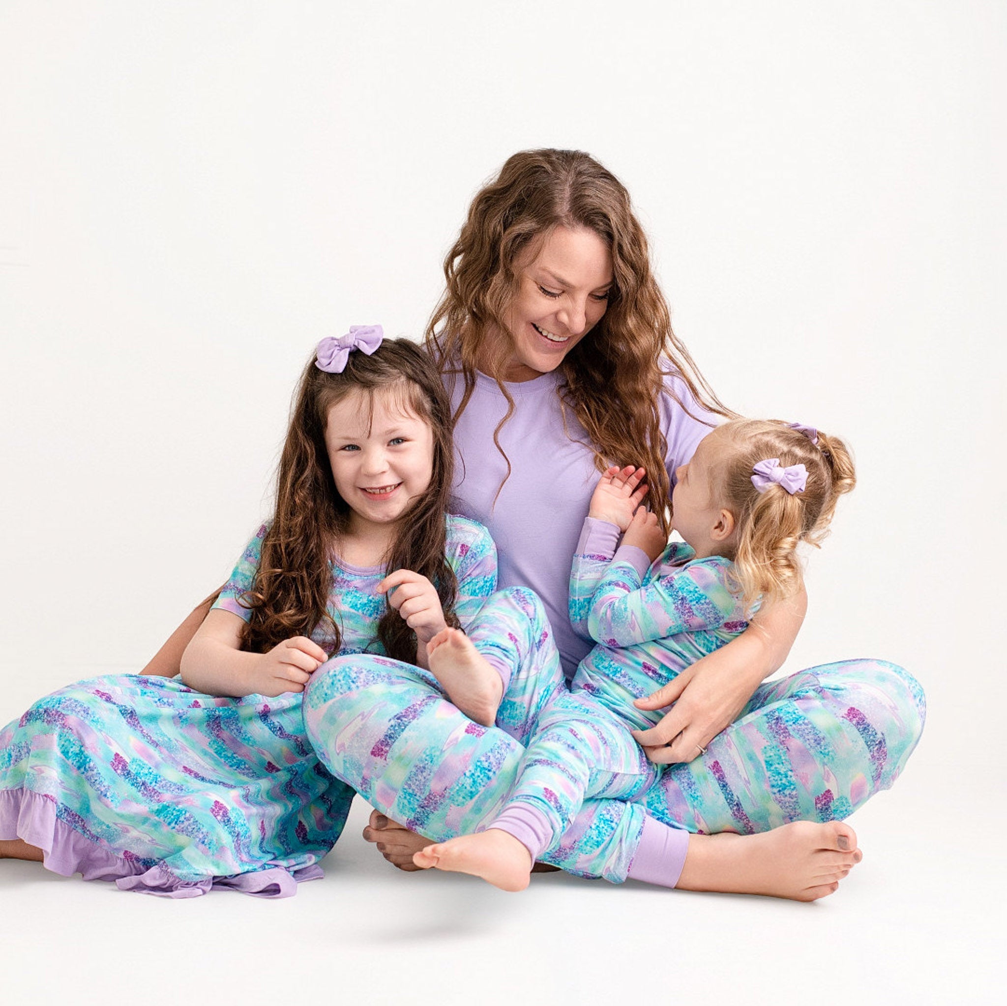 Mermaid Glitter | Toddler & Girls Bamboo Ruffle Twirl Dress