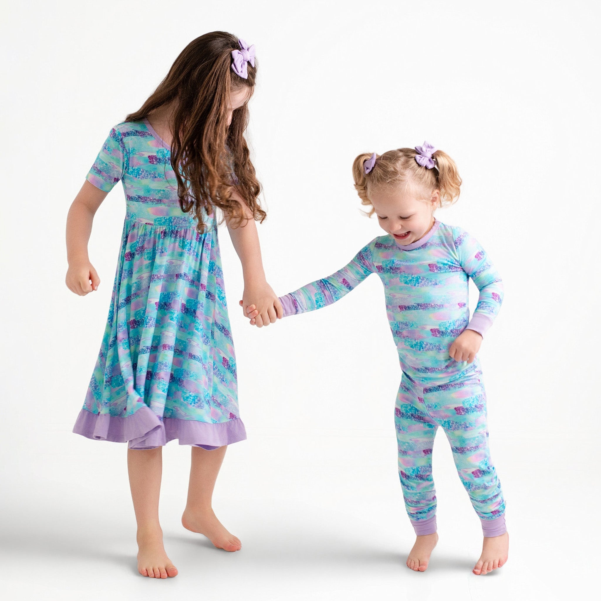 Mermaid Glitter | Two-piece Bamboo Long Sleeve Toddler & Kids Pajamas