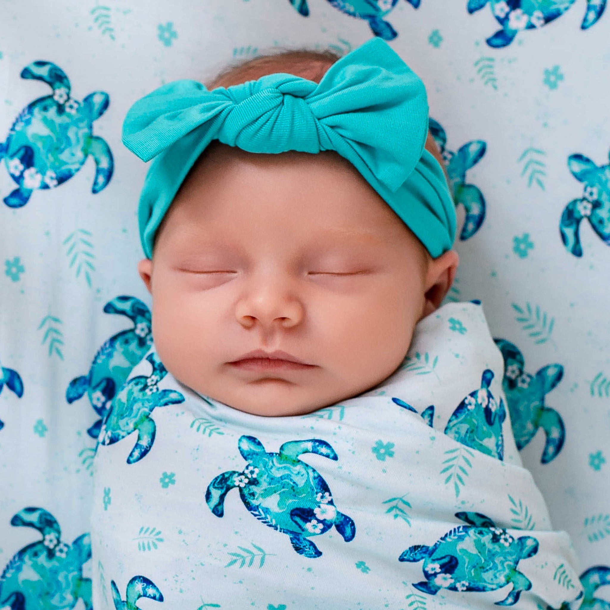 Turquoise | Bamboo Headband Bow