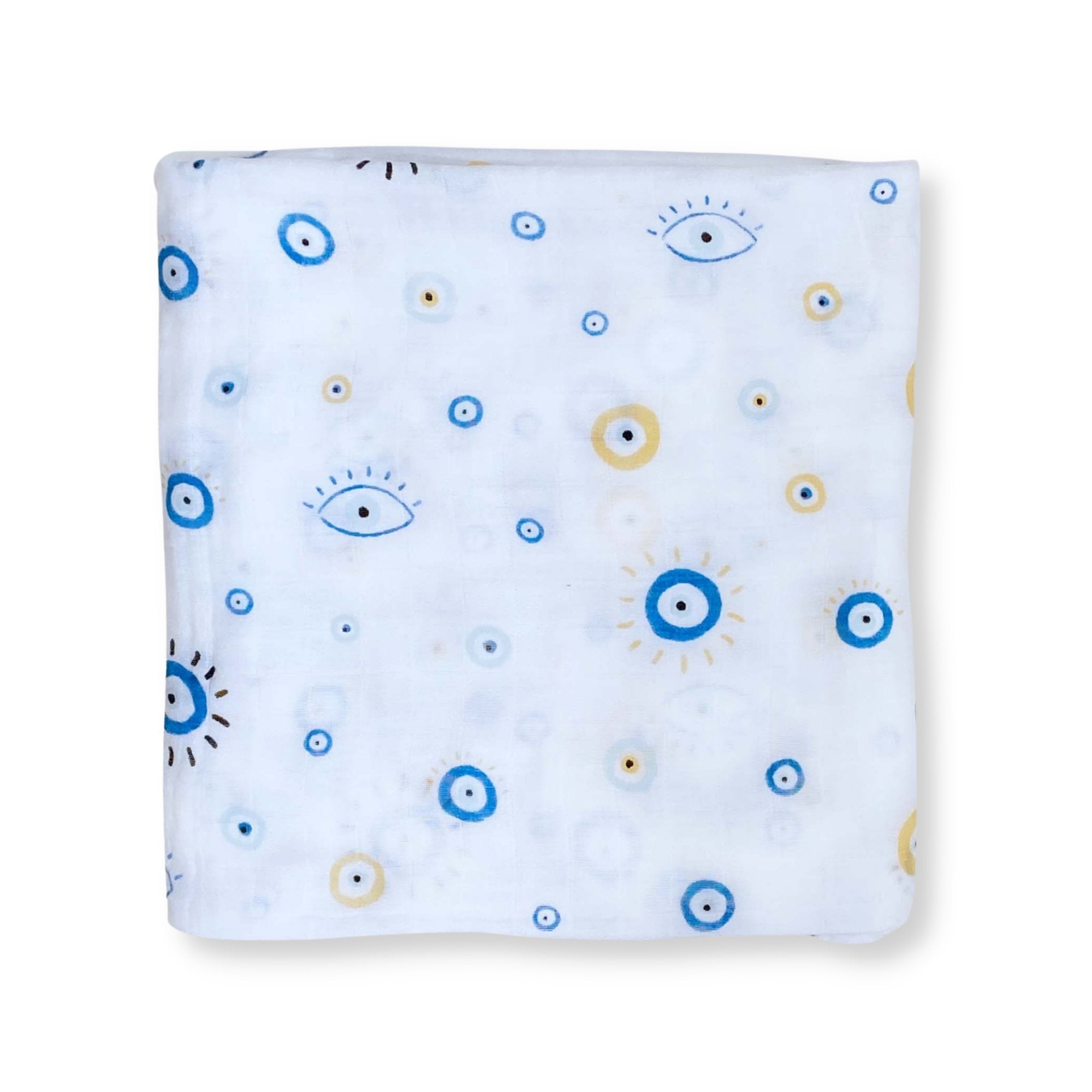 Bamboo Muslin Swaddle Blanket In Busy Bees