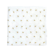 Bamboo Muslin Swaddle Blanket In Busy Bees
